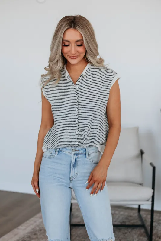 Camry Striped Cardigan Top sold by Wild Oak Boutique