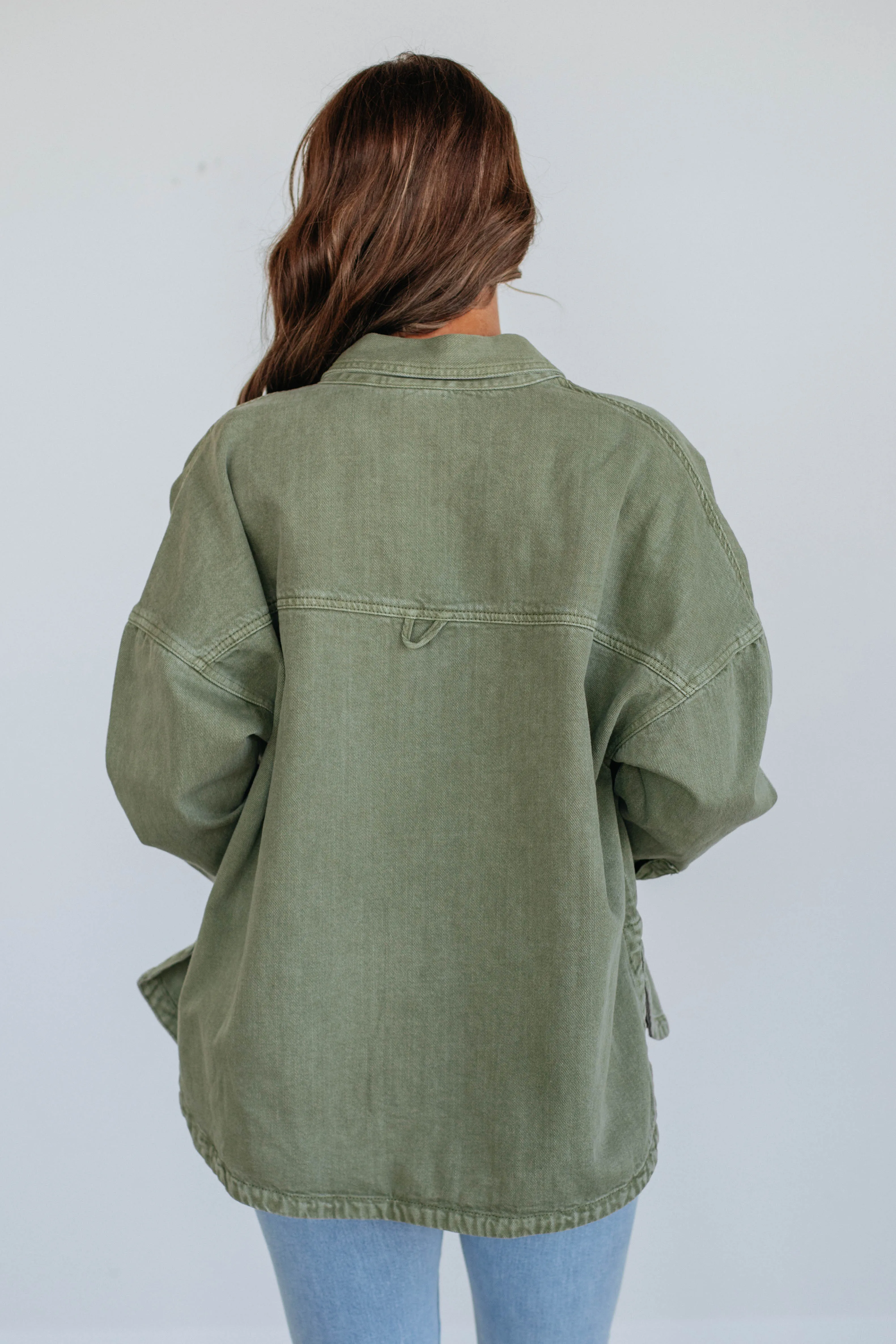 Lovelynn Shacket - Olive sold by Wild Oak Boutique product image thumbnail 4