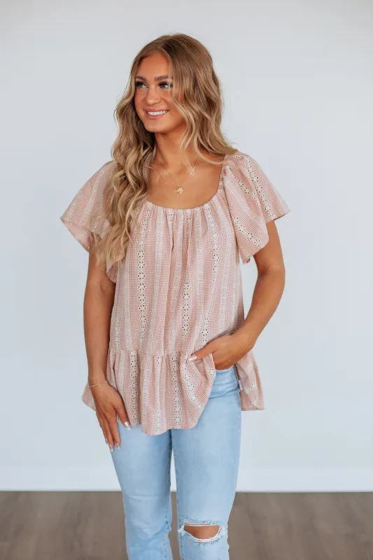 Alondra Top - Peach Mix sold by Wild Oak Boutique