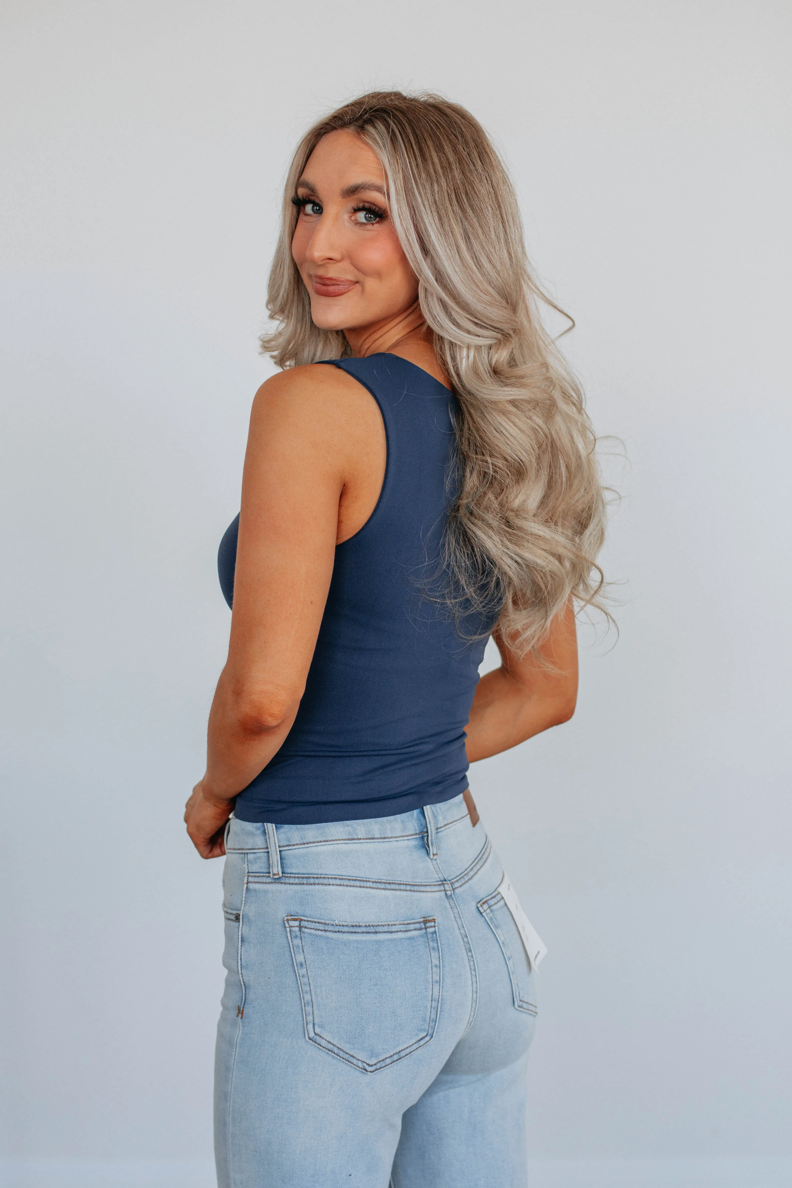 Jetson Seamless Tank - Navy sold by Wild Oak Boutique product image thumbnail 5