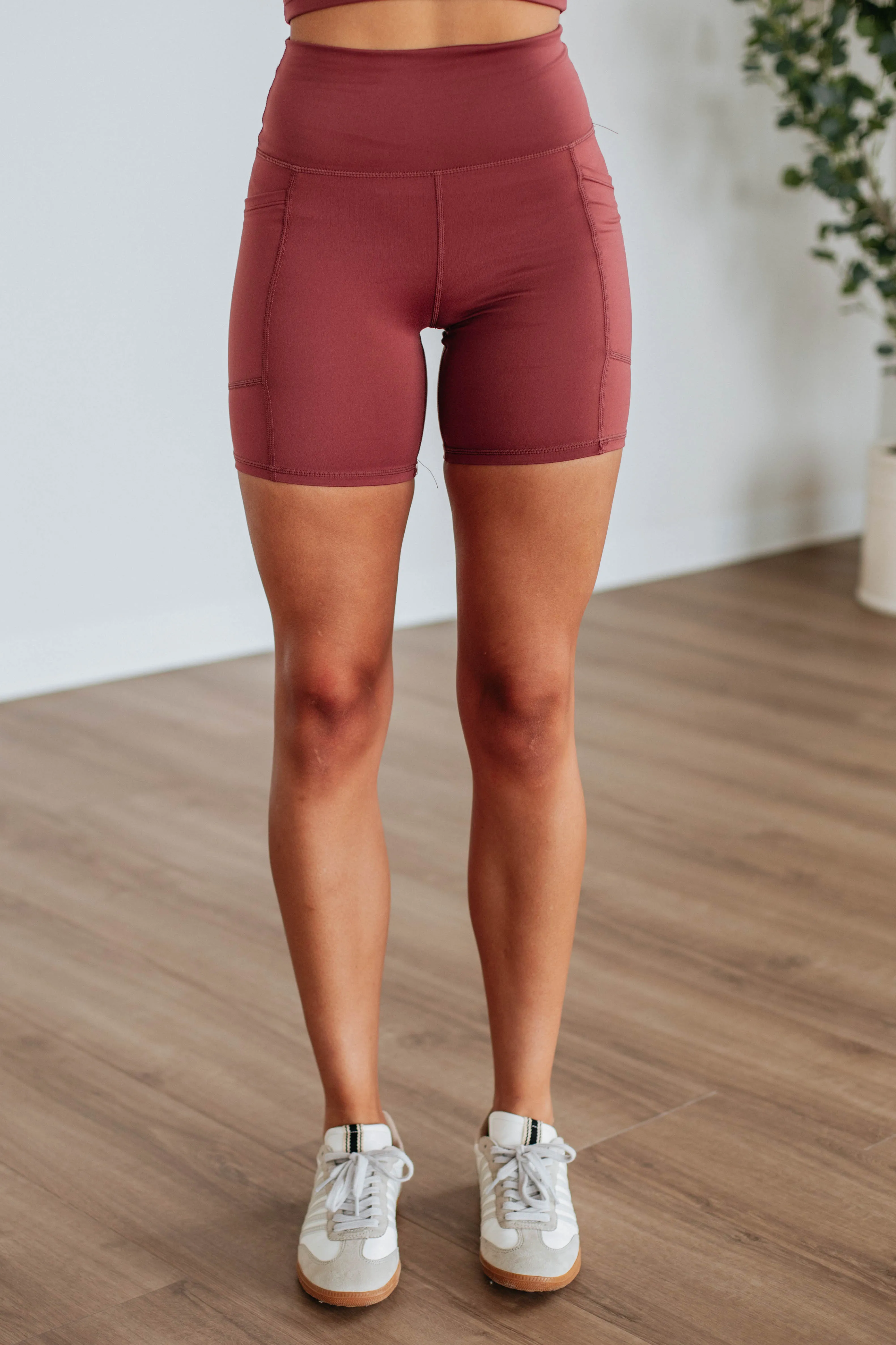 Tayten Biker Shorts - Spiced Sangria sold by Wild Oak Boutique