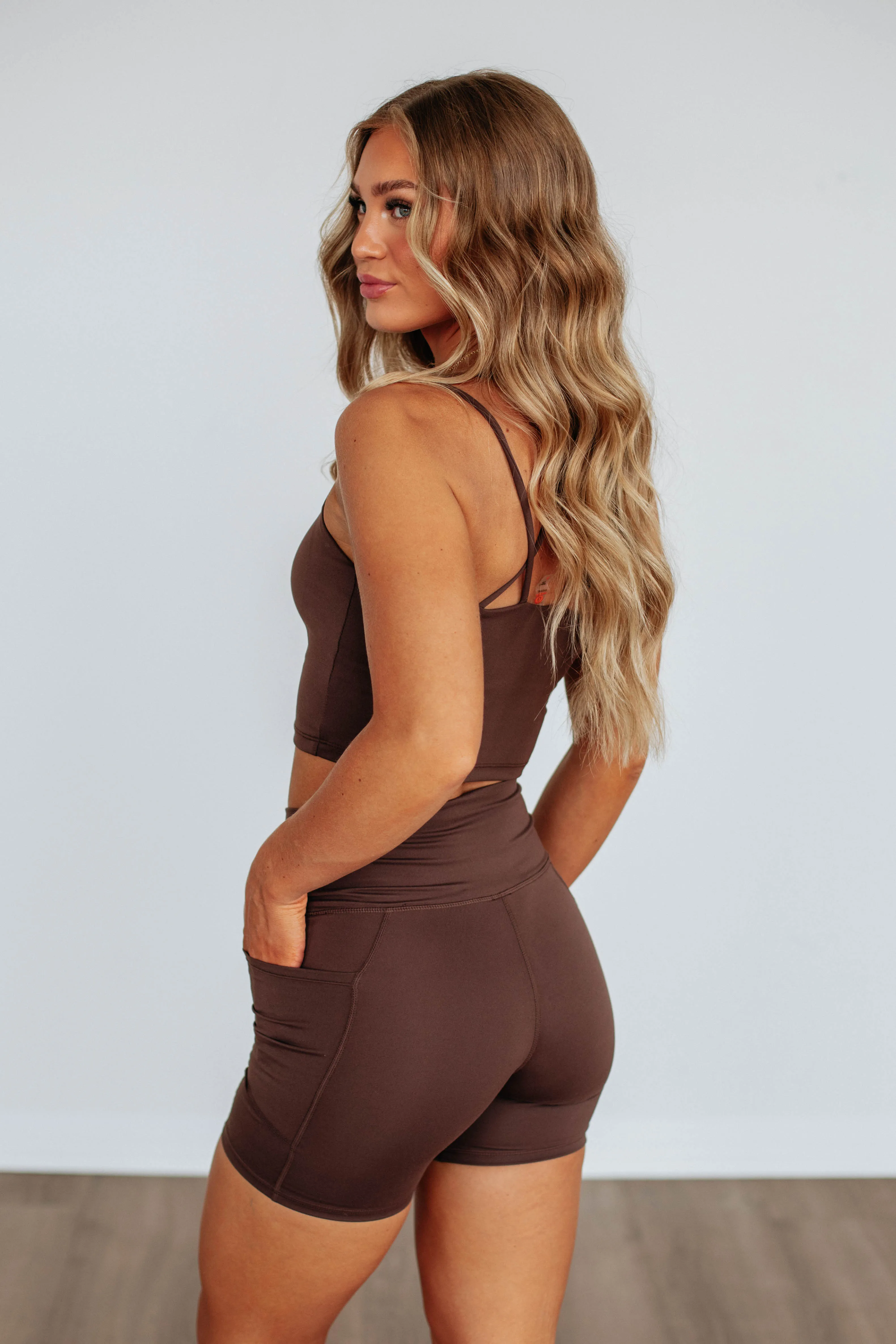 Tayten Biker Shorts - Espresso sold by Wild Oak Boutique product image thumbnail 3