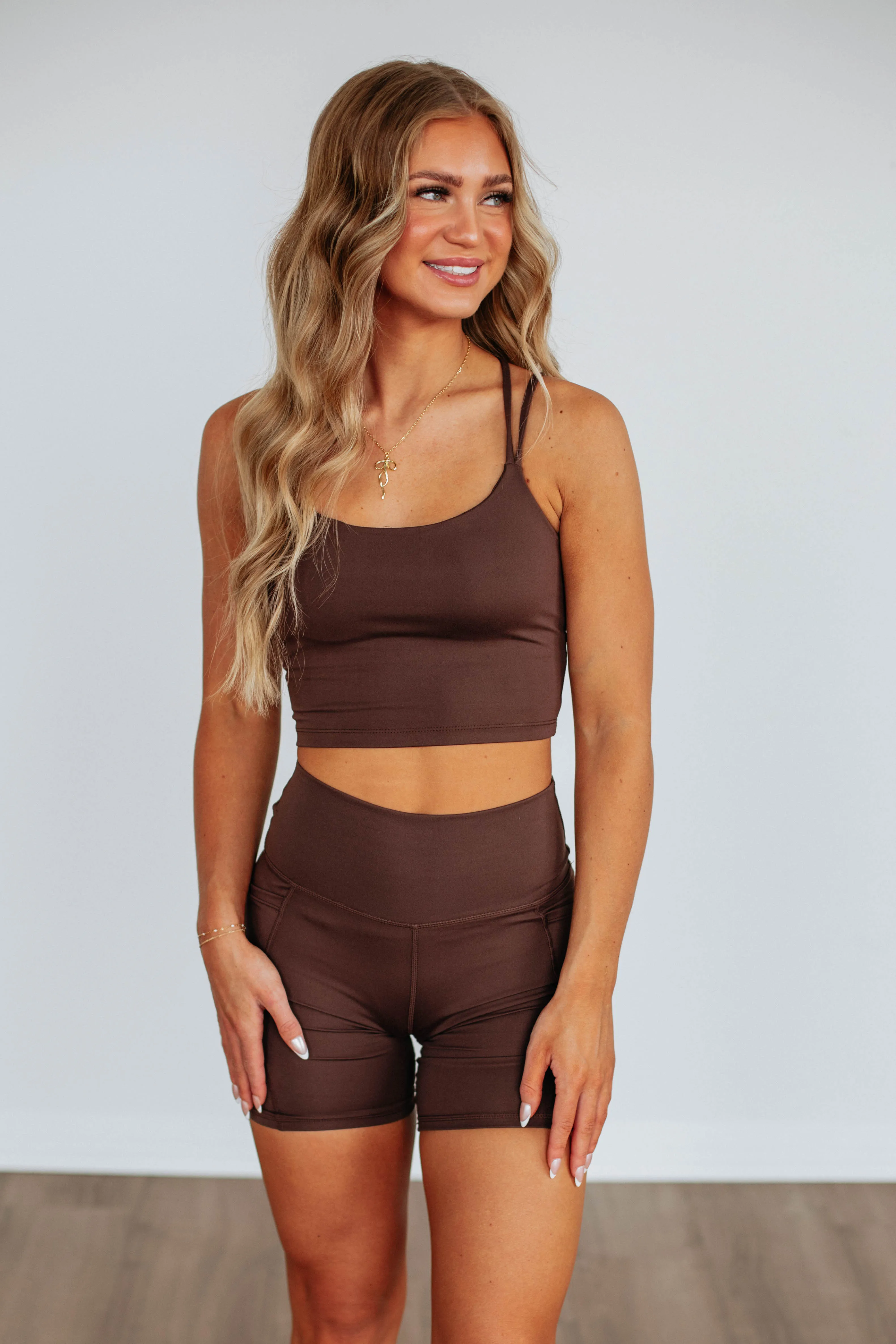 Tayten Biker Shorts - Espresso sold by Wild Oak Boutique product image thumbnail 2