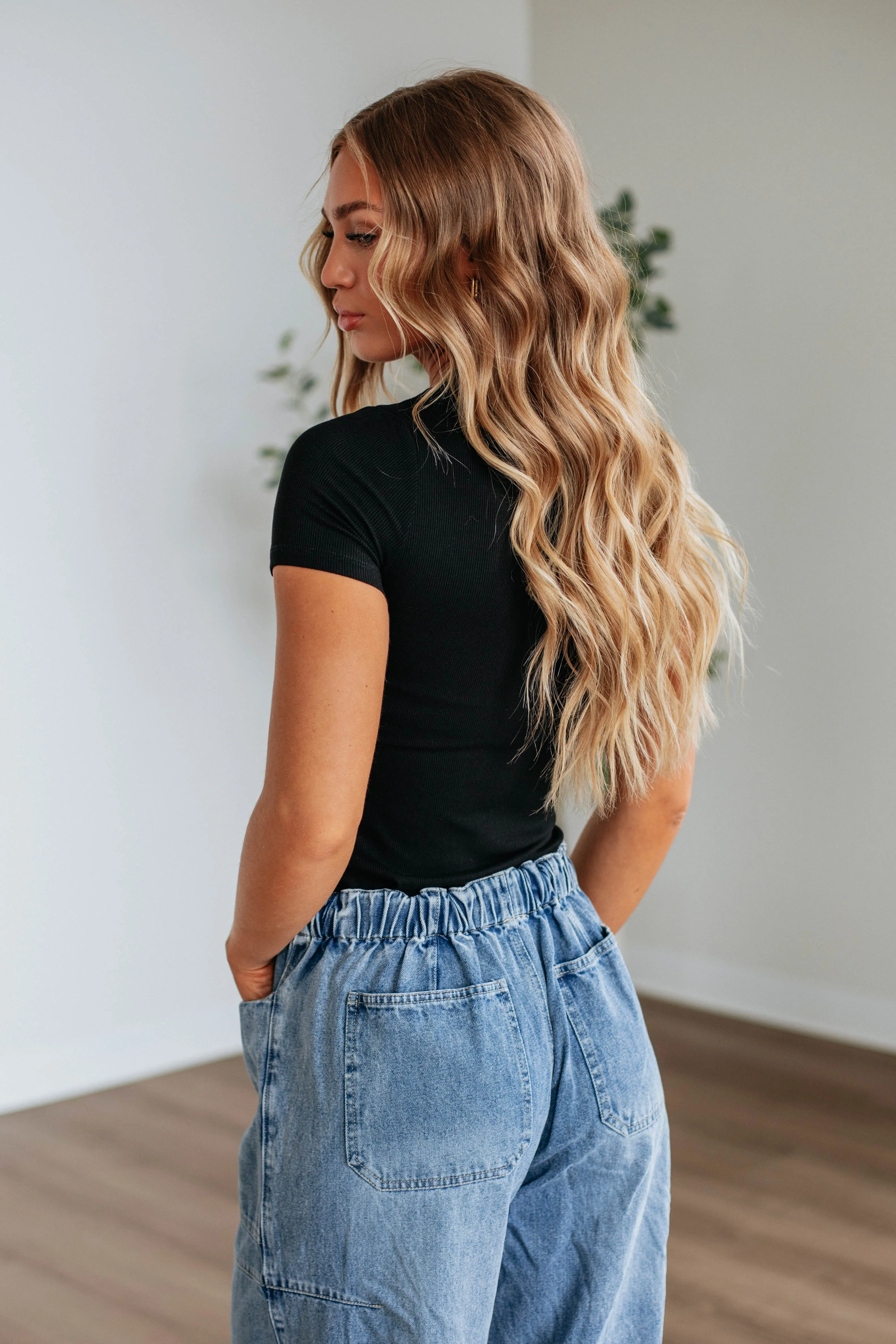 Rory Ribbed Top - Black sold by Wild Oak Boutique product image thumbnail 3