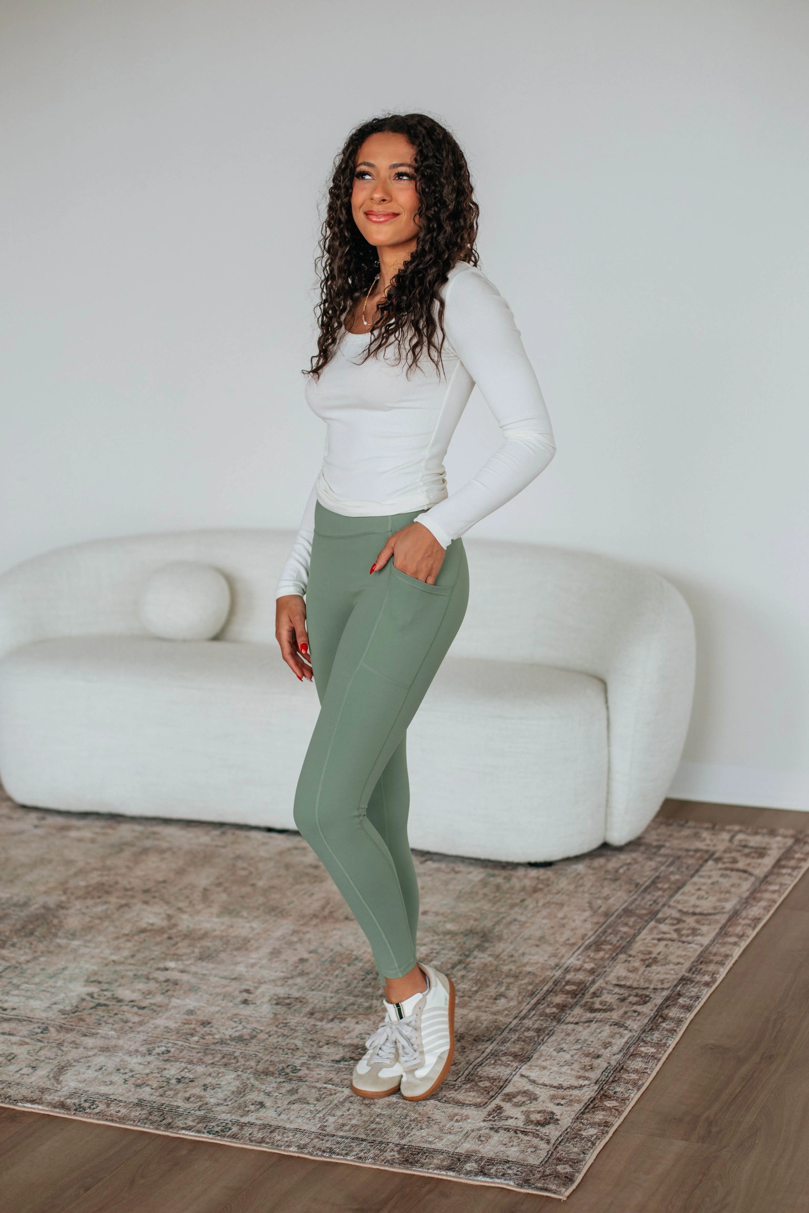 Maylor Active Leggings - Aloe sold by Wild Oak Boutique product image thumbnail 5