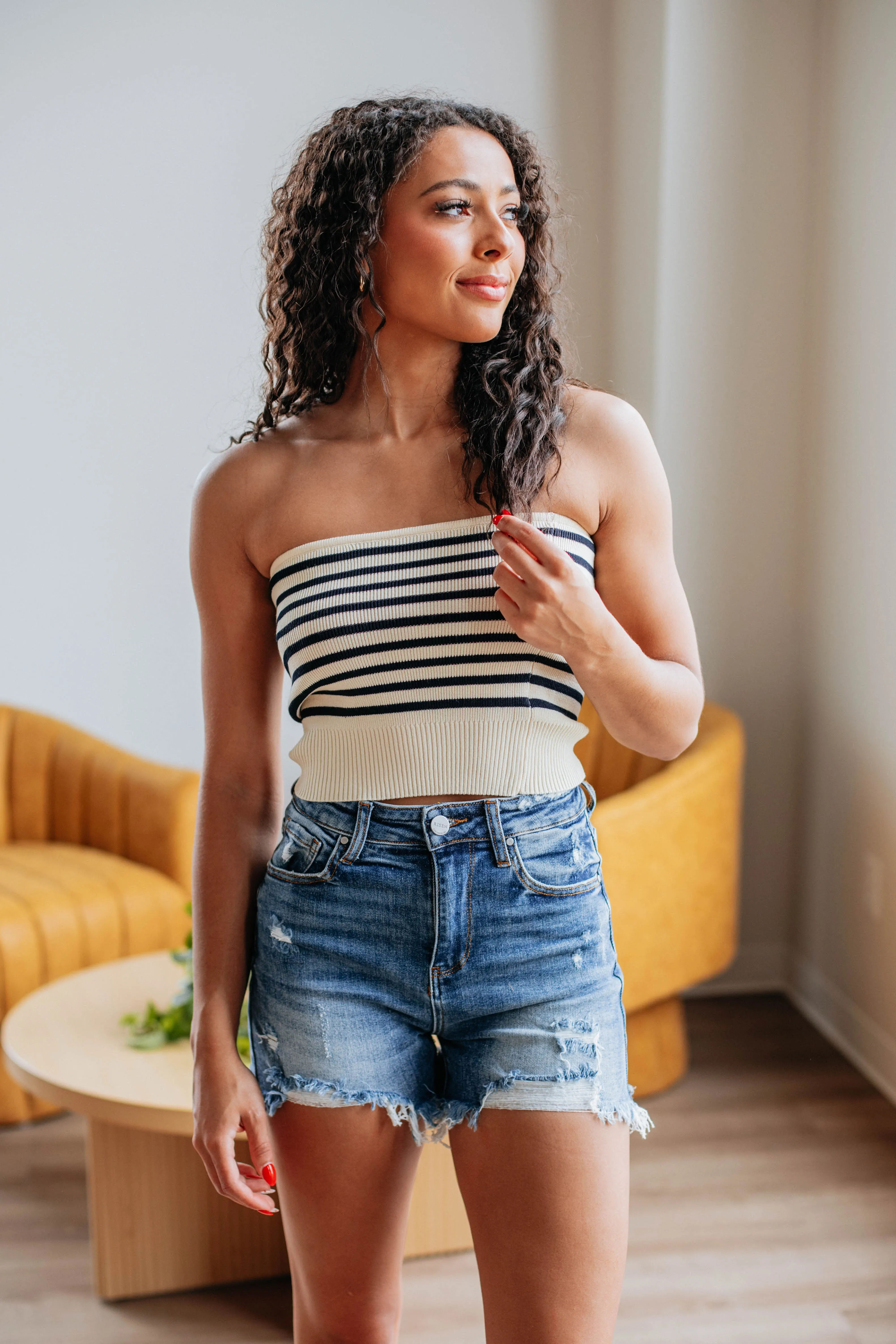 Joci Striped Top - Cream Mix sold by Wild Oak Boutique