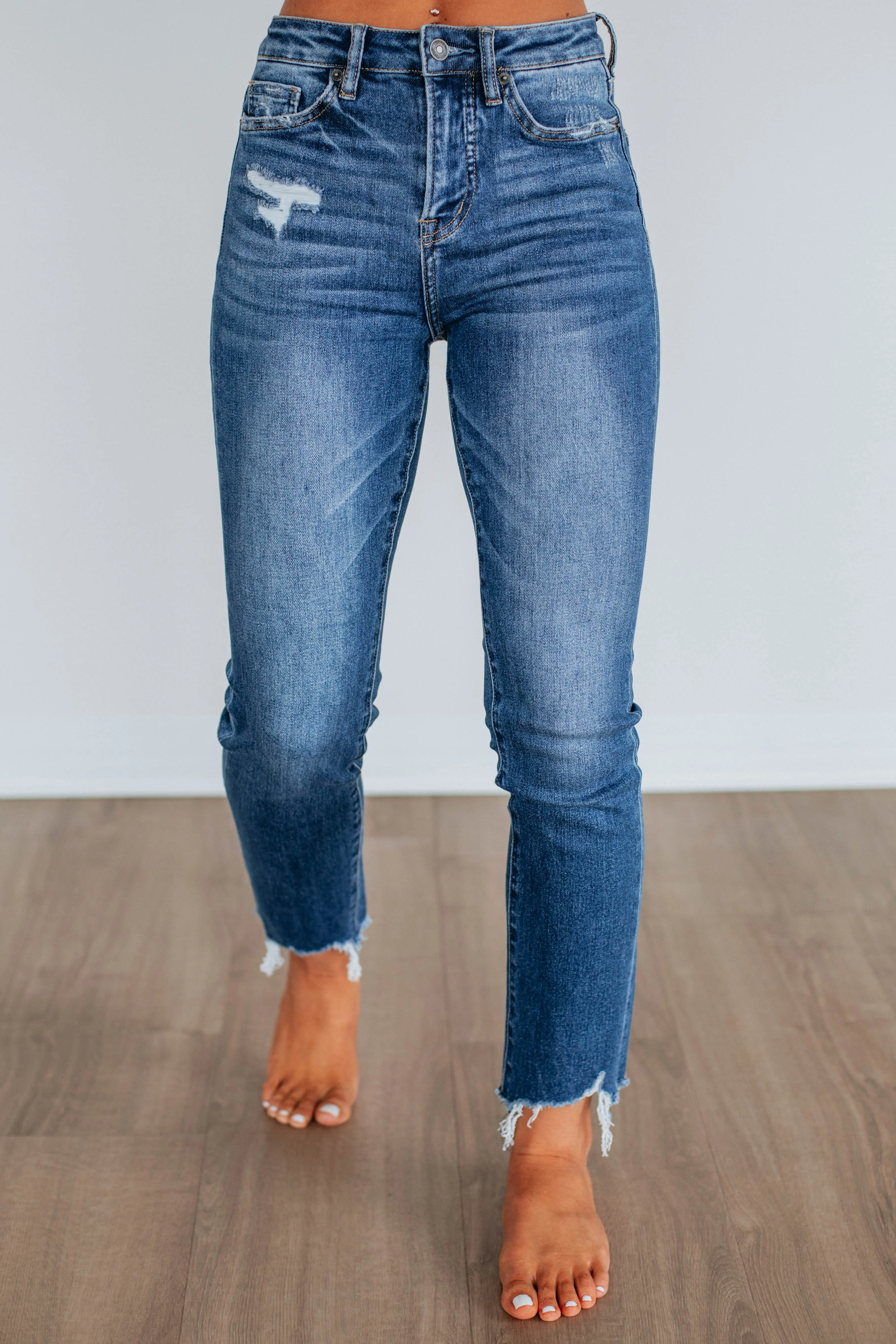 Jeniva Mica Jeans - Dark Wash sold by Wild Oak Boutique product image thumbnail 5
