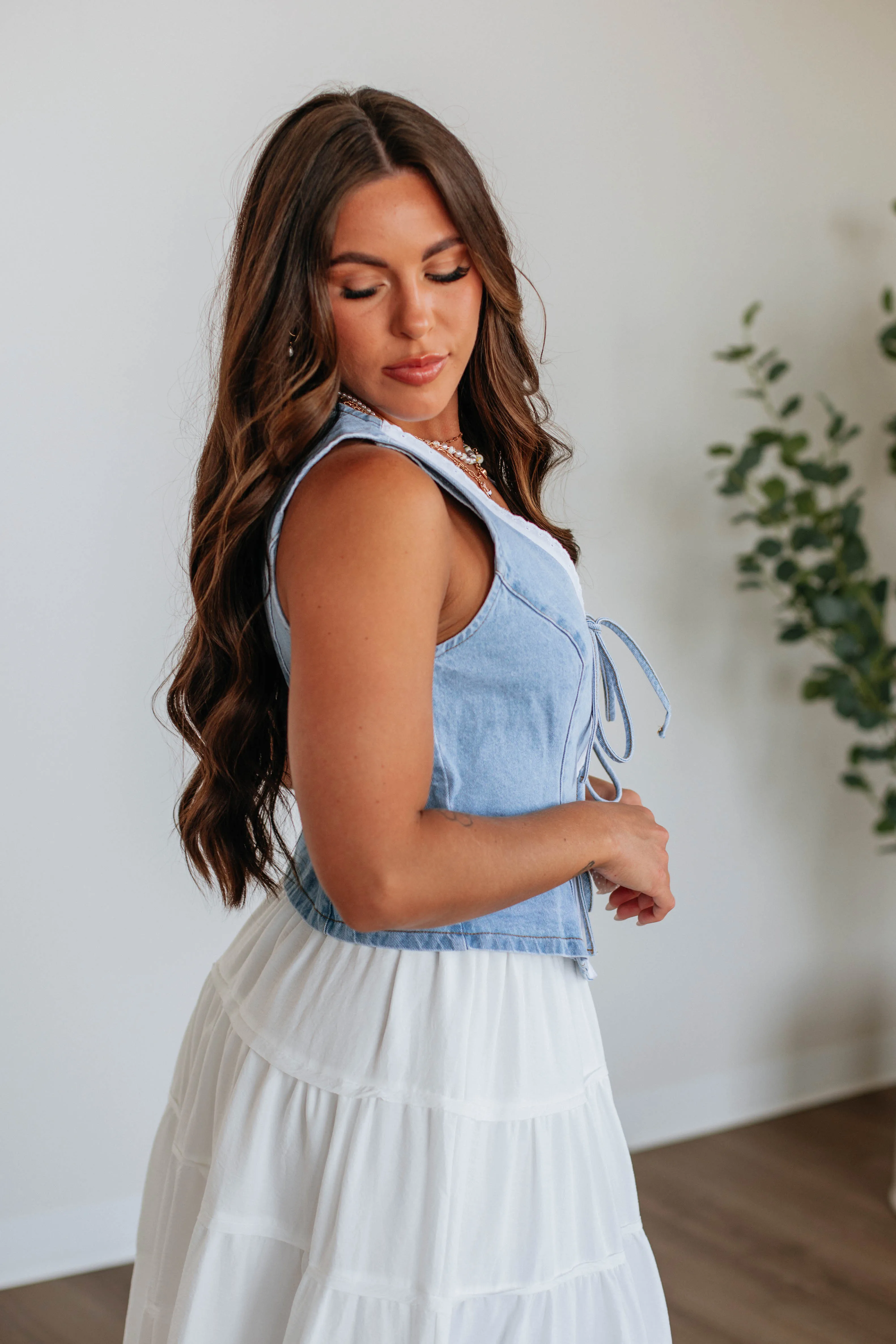 Hattie Denim Vest sold by Wild Oak Boutique product image thumbnail 5