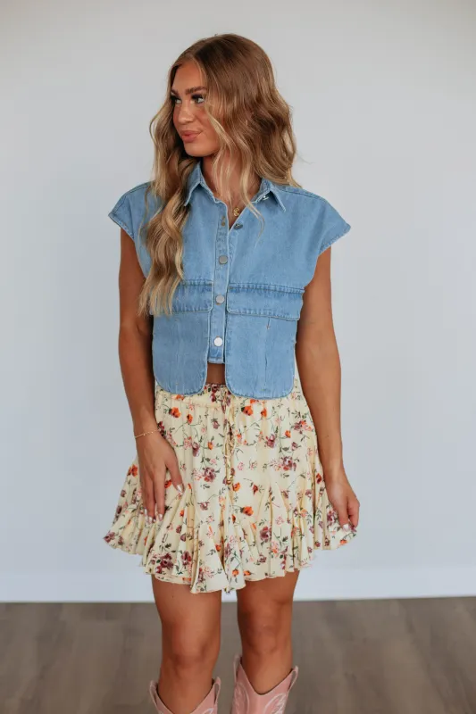 Alora Floral Skirt sold by Wild Oak Boutique