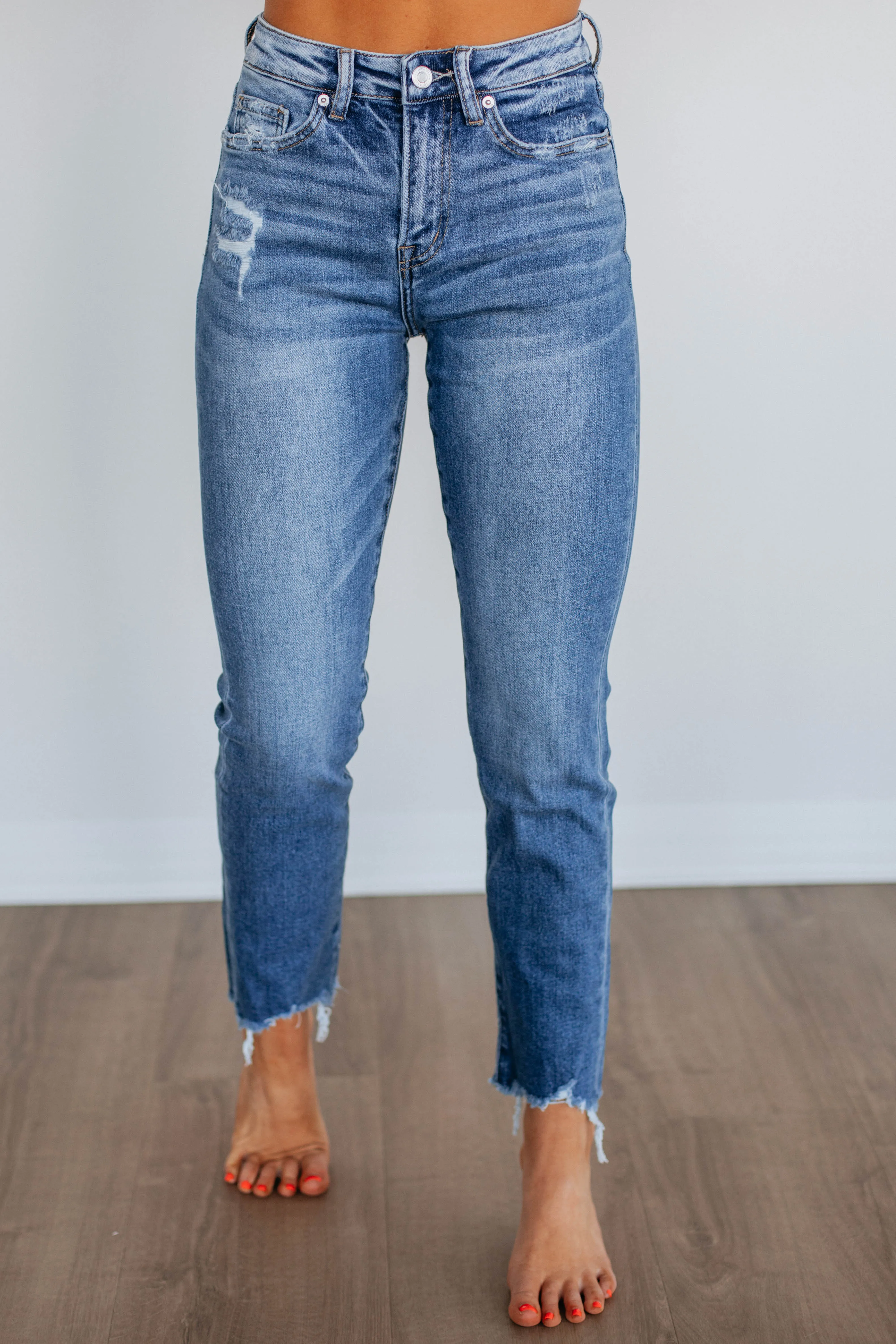 Jeniva Mica Jeans - Medium Wash sold by Wild Oak Boutique product image thumbnail 5
