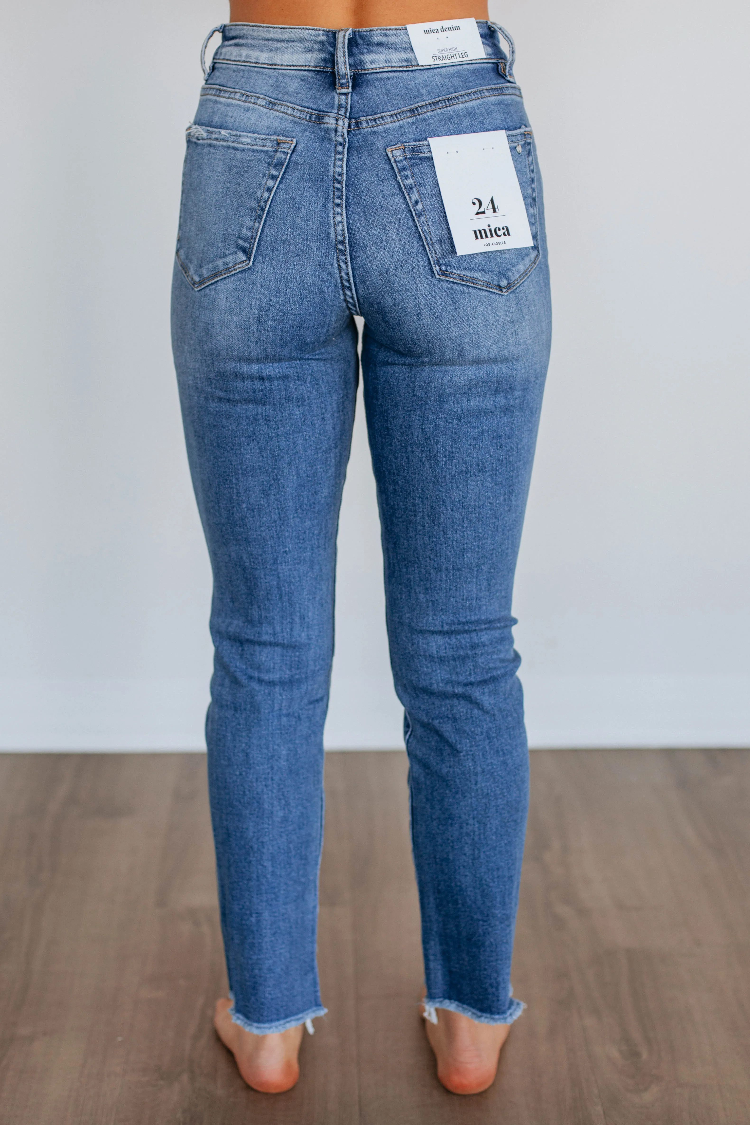 Jeniva Mica Jeans - Medium Wash sold by Wild Oak Boutique product image thumbnail 4