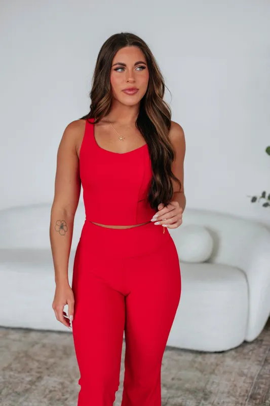 Zinia Ribbed Tank - Heatwave sold by Wild Oak Boutique