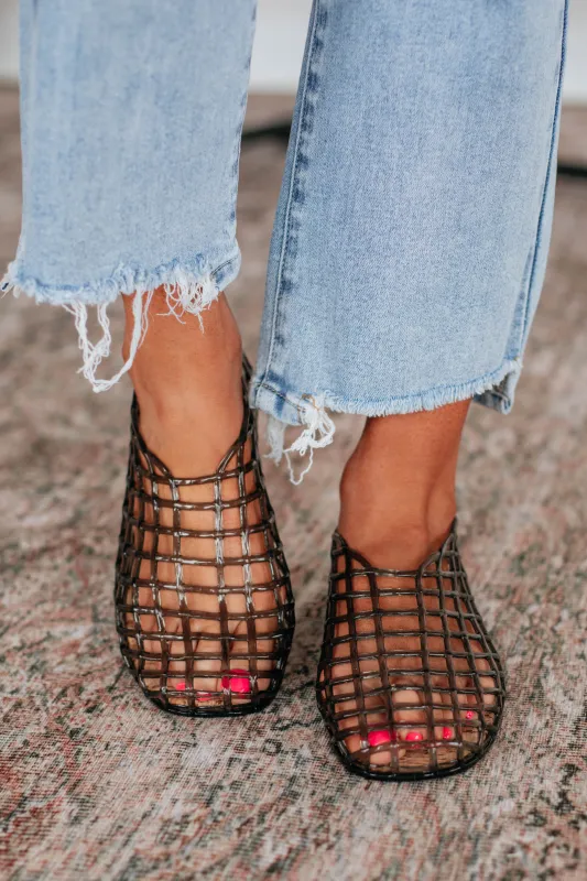 Totally Jelly Flats - Black sold by Wild Oak Boutique