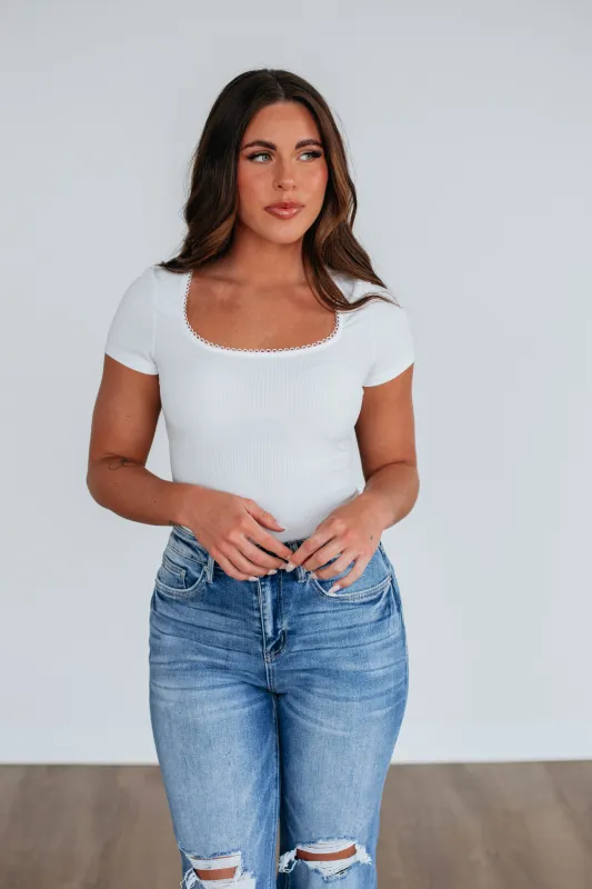 Elle Ribbed Bodysuit - Ivory sold by Wild Oak Boutique