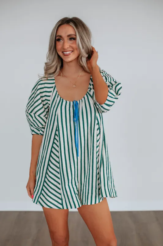 Capri Striped Romper sold by Wild Oak Boutique