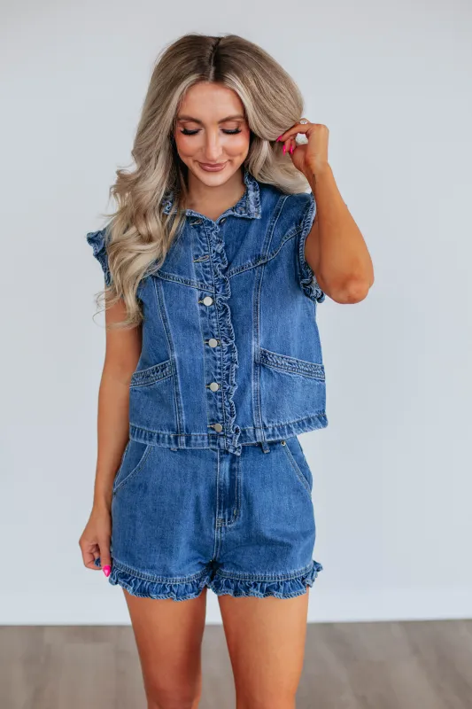 Lue Denim Vest made by Wild Oak Boutique