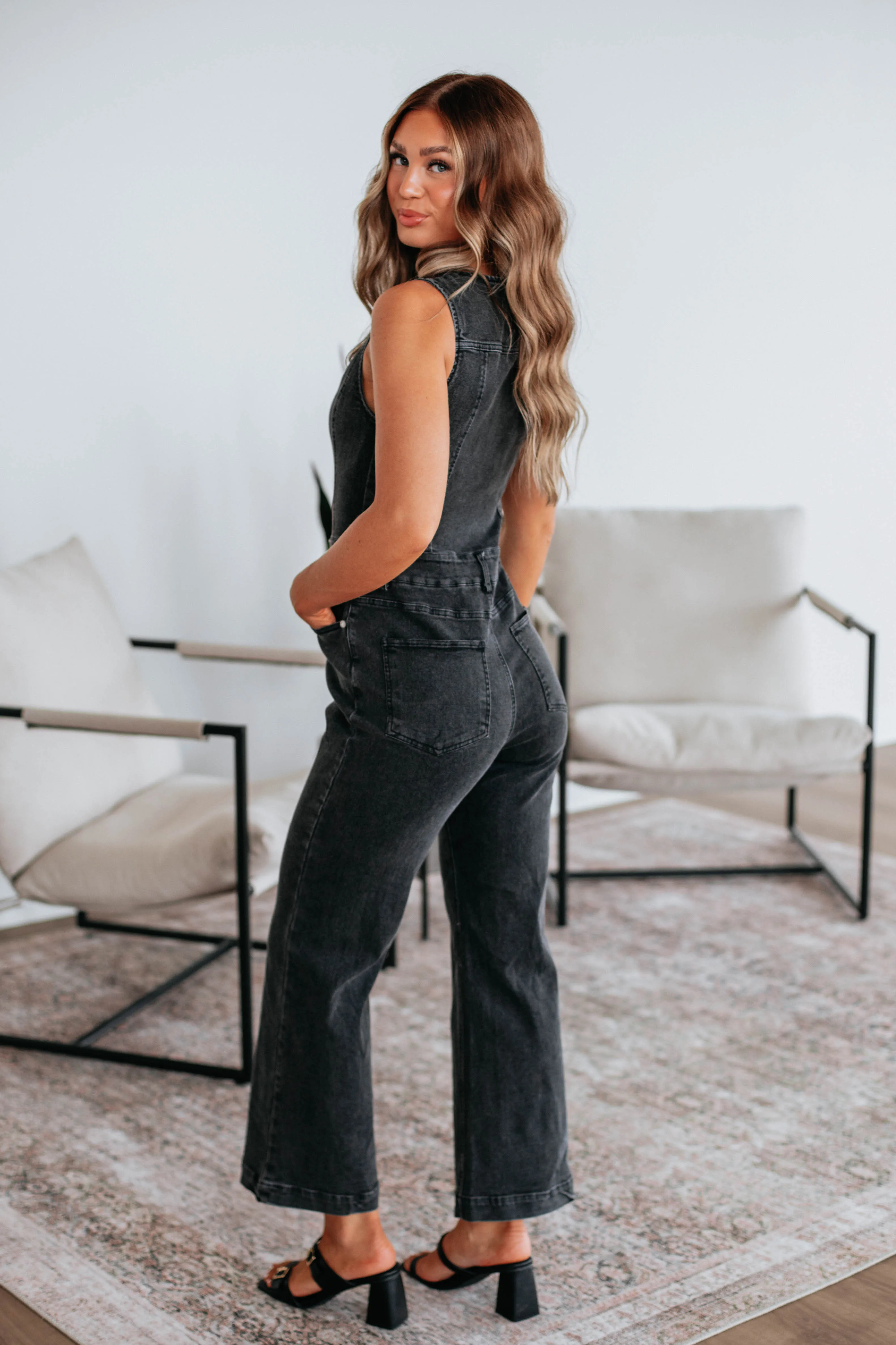 Laurita Denim Jumpsuit sold by Wild Oak Boutique product image thumbnail 2