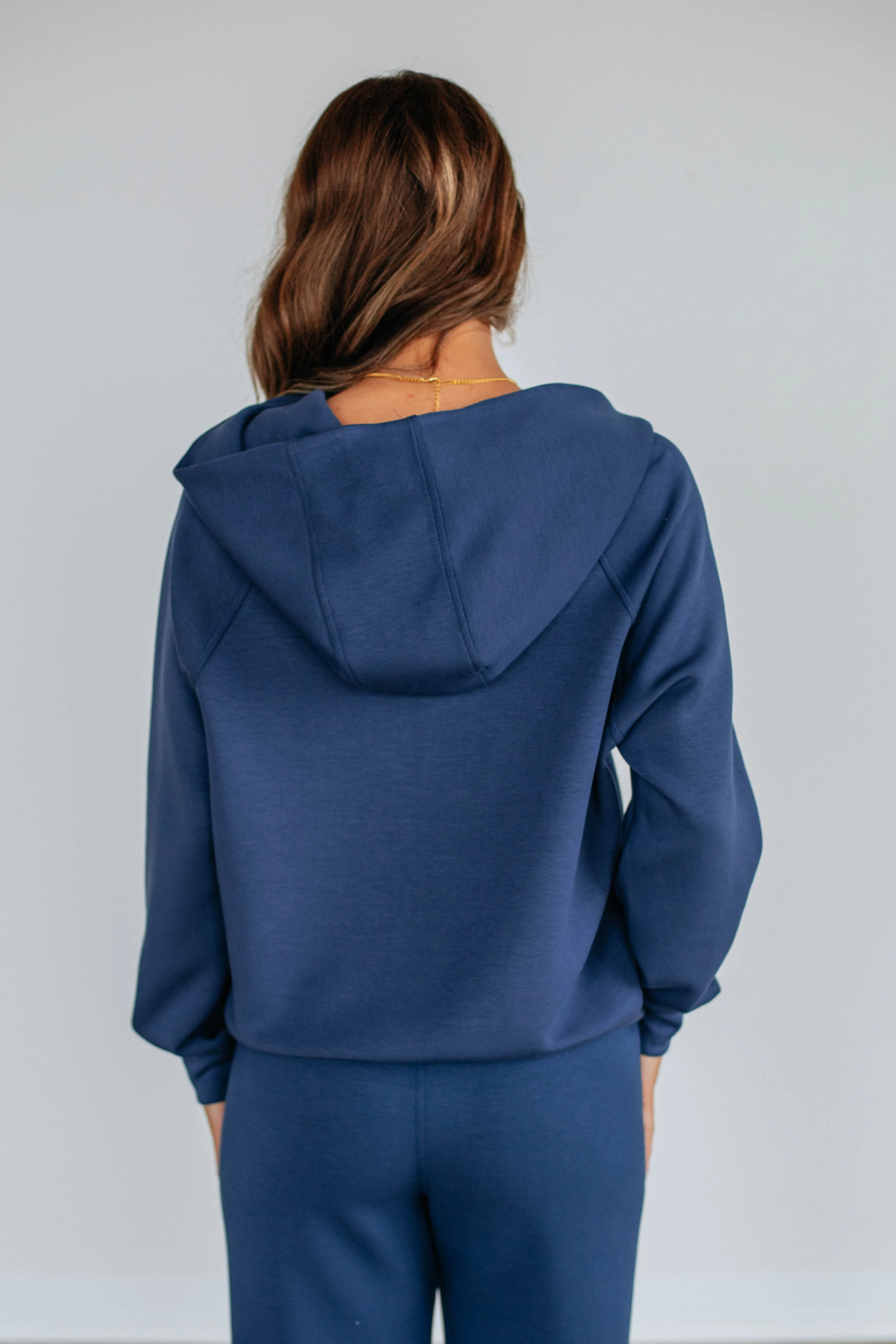 Aubrie Half-Zip Pullover - Navy sold by Wild Oak Boutique product image thumbnail 5