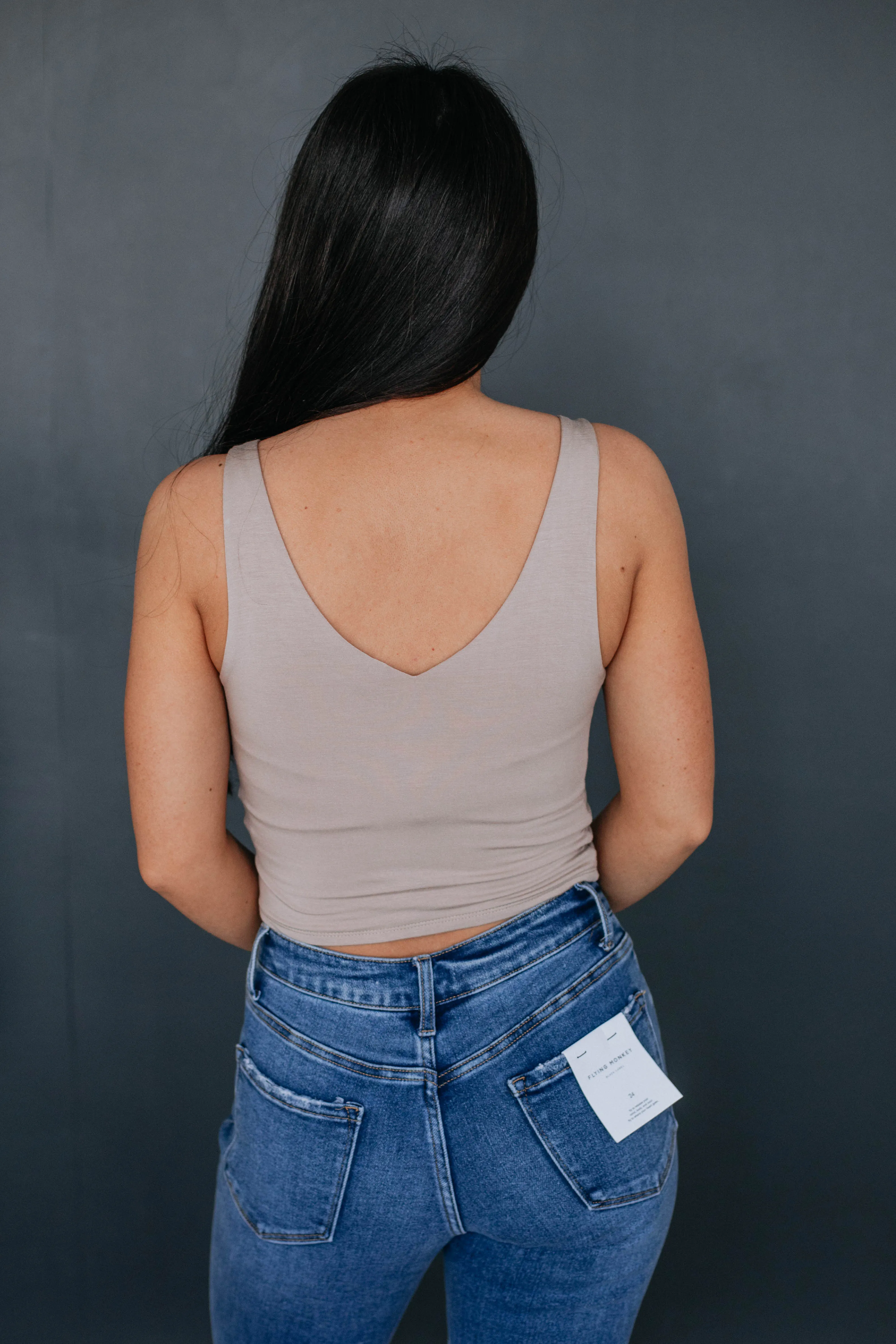 Malina Basic Tank - Taupe sold by Wild Oak Boutique product image thumbnail 4