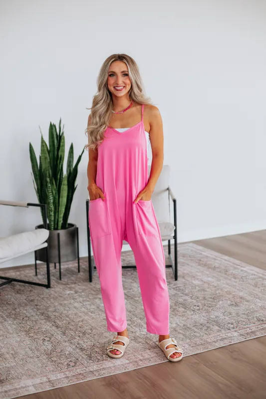 Rae Lounge Jumpsuit - Bubblegum sold by Wild Oak Boutique