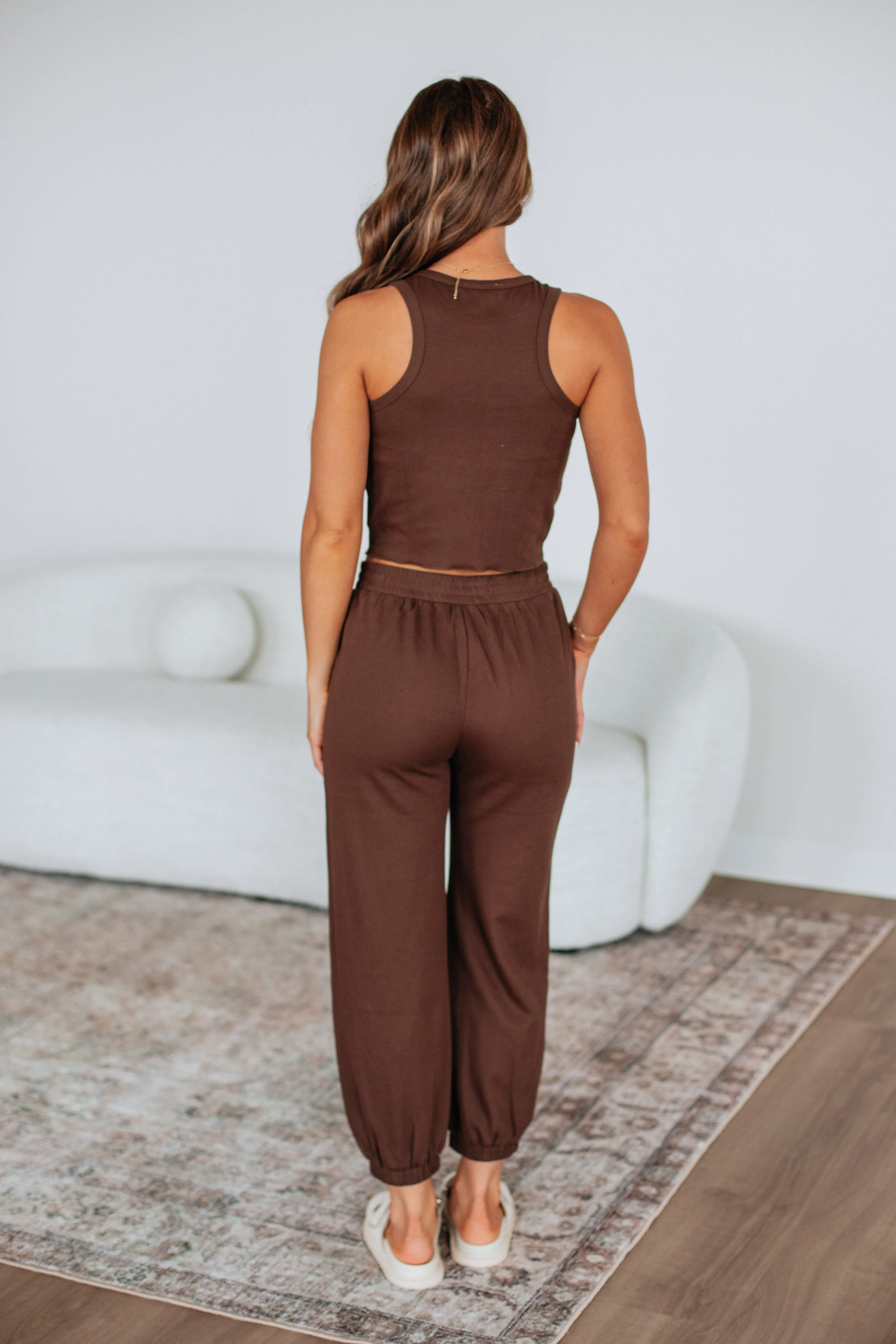 Dax Two-Piece Lounge Set - Chocolate sold by Wild Oak Boutique product image thumbnail 4