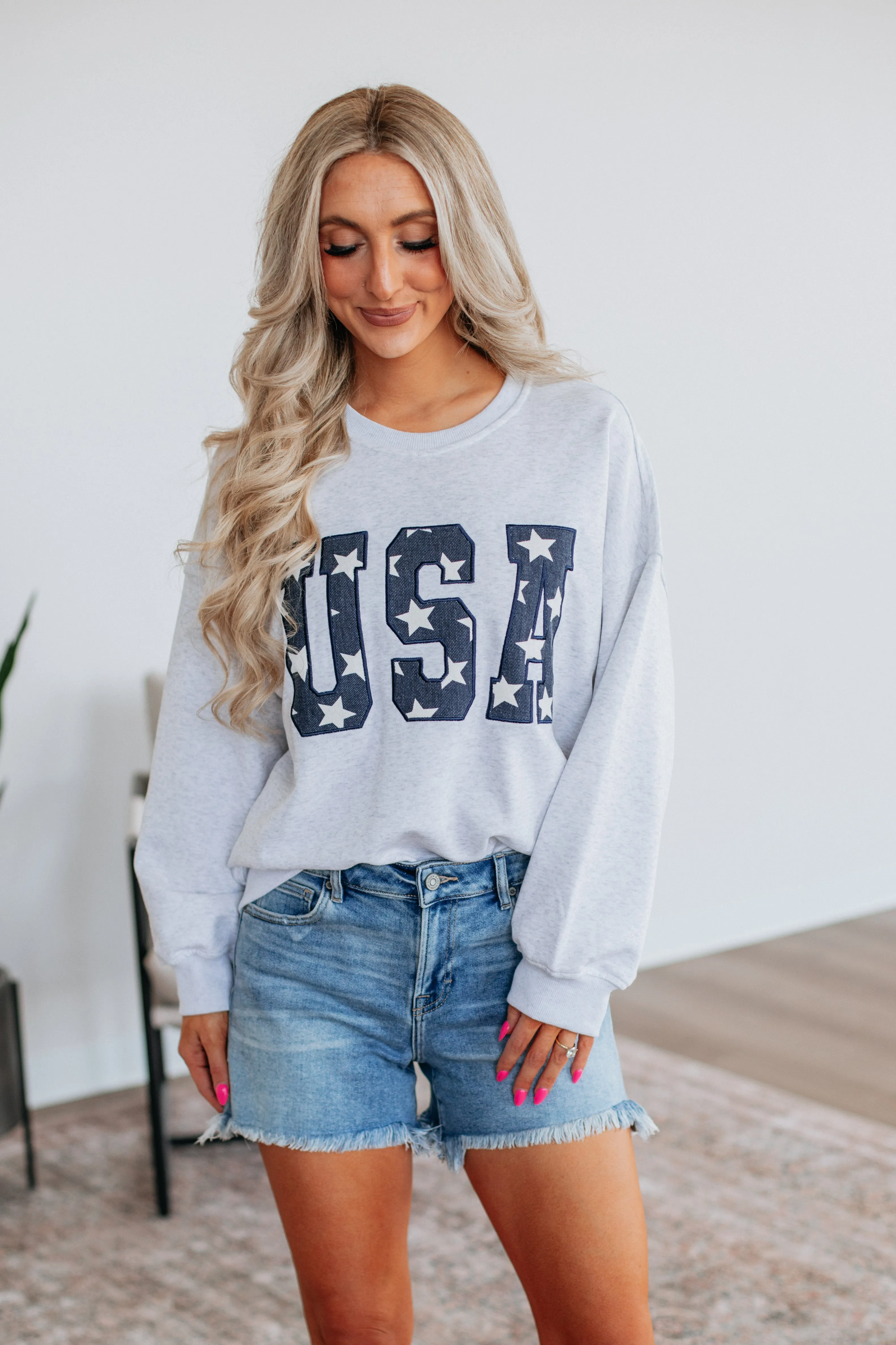 Cozy in the USA Sweatshirt sold by Wild Oak Boutique product image thumbnail 2