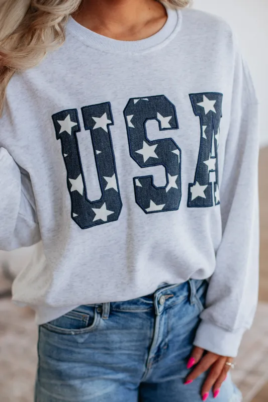Cozy in the USA Sweatshirt sold by Wild Oak Boutique