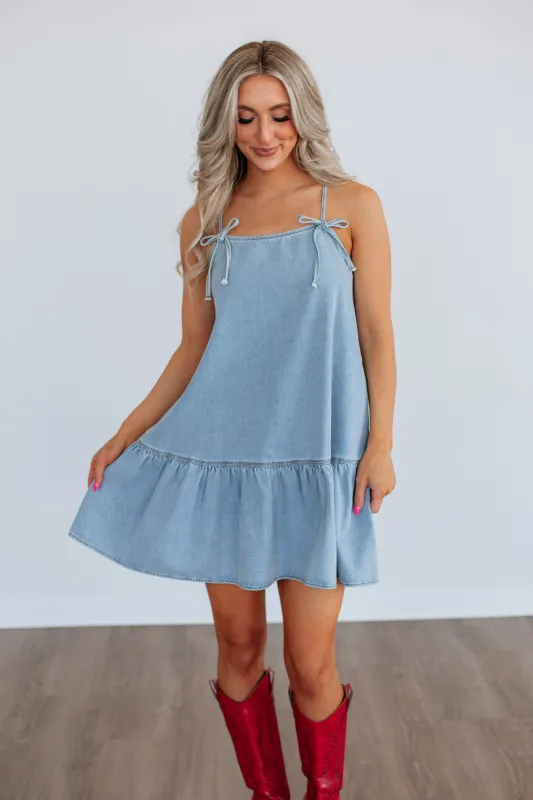 Mollie Denim Dress sold by Wild Oak Boutique