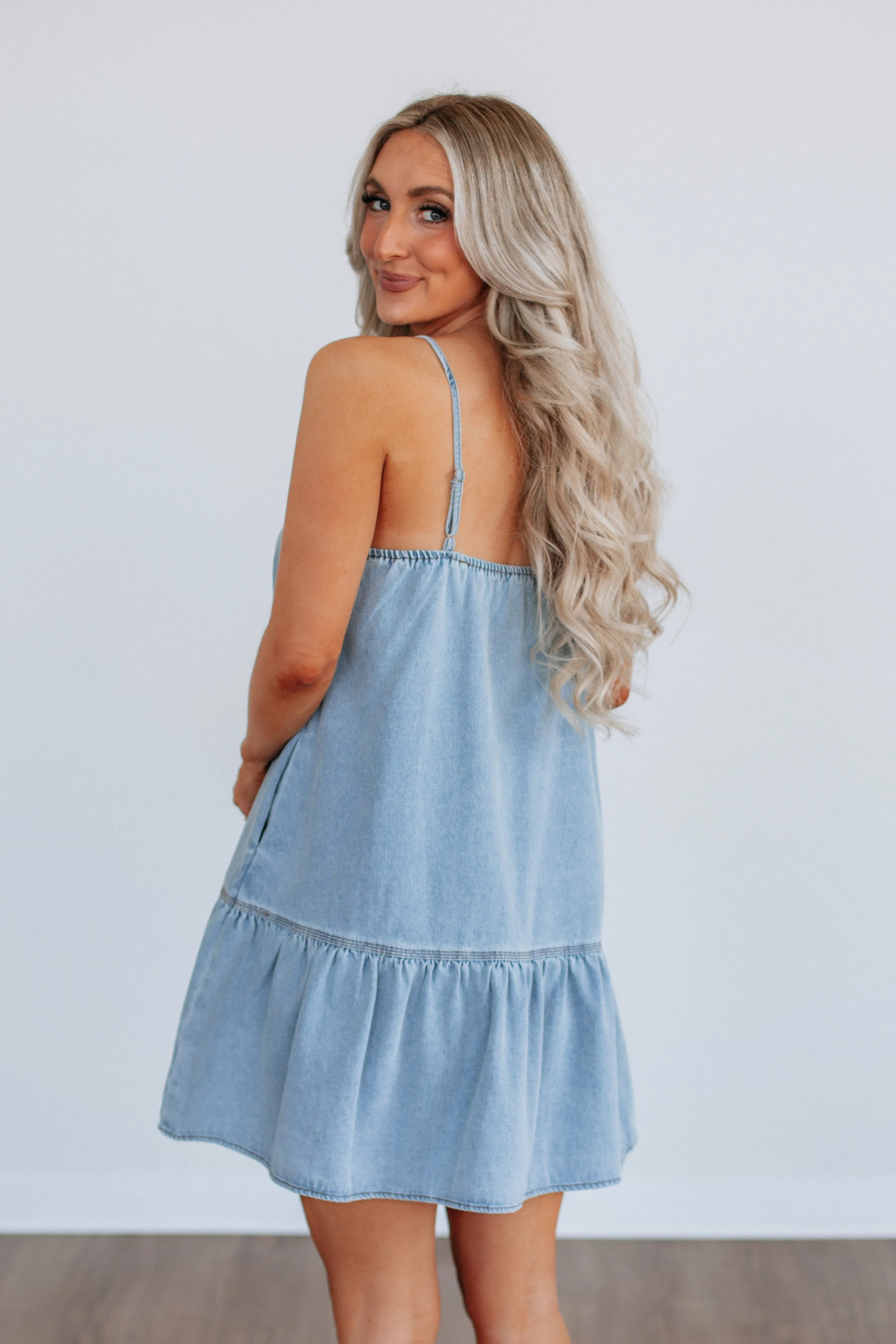 Mollie Denim Dress sold by Wild Oak Boutique product image thumbnail 5
