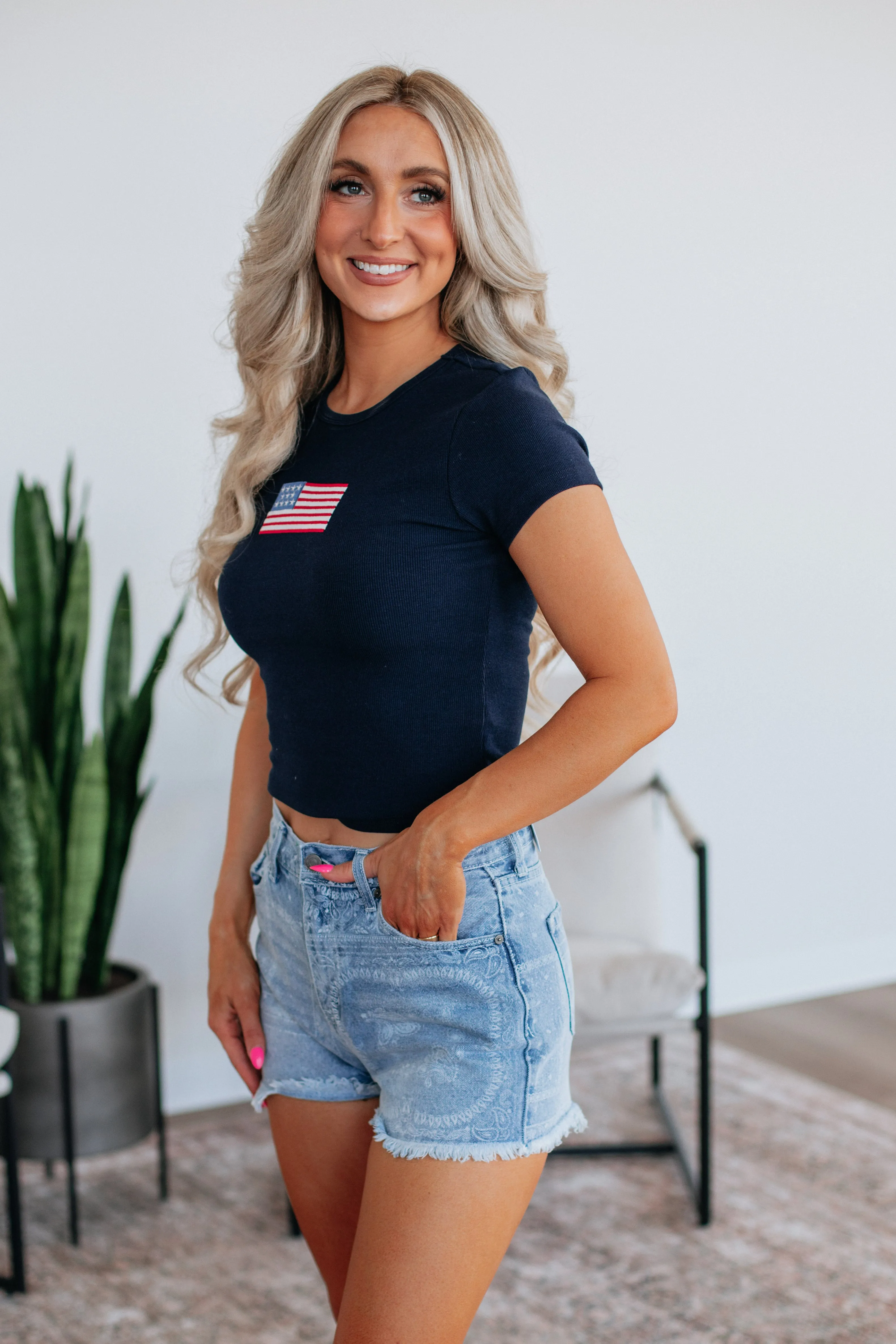 Little Miss Independent Tee - Navy sold by Wild Oak Boutique product image thumbnail 3