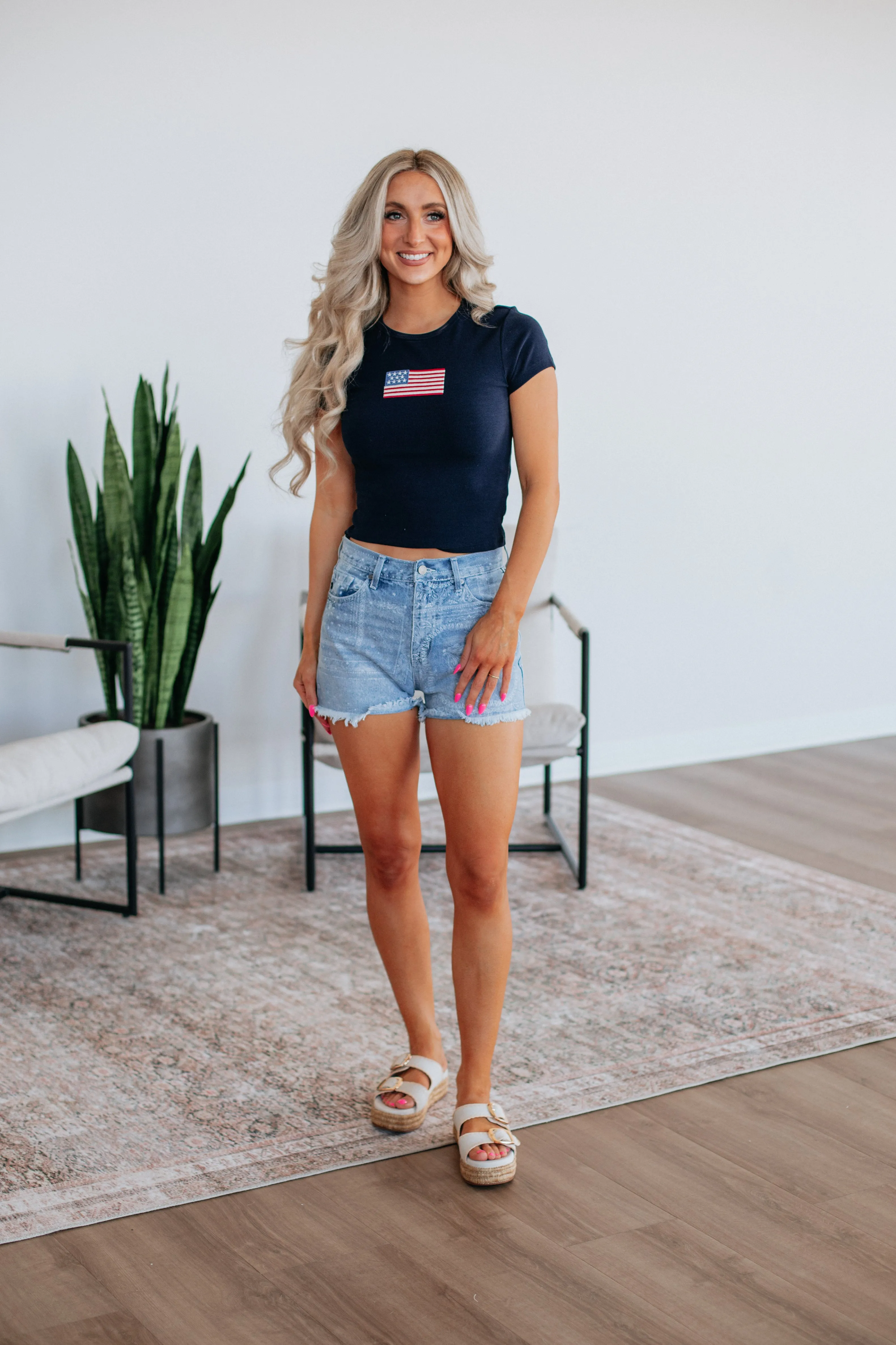 Little Miss Independent Tee - Navy sold by Wild Oak Boutique product image thumbnail 2