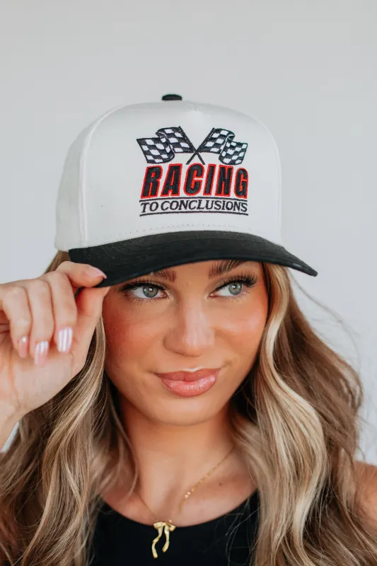 Racing To Conclusions Trucker Hat sold by Wild Oak Boutique