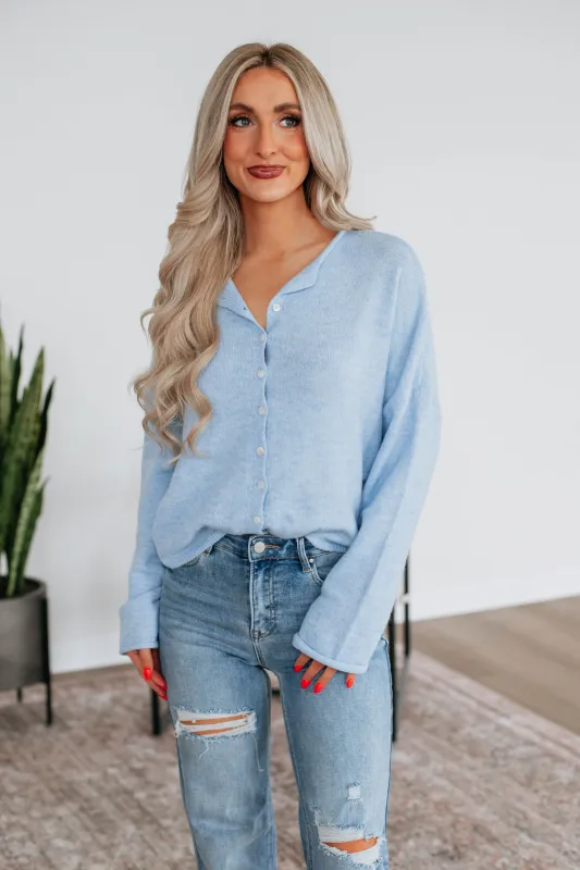 Brooke Cardigan - Sky Blue sold by Wild Oak Boutique