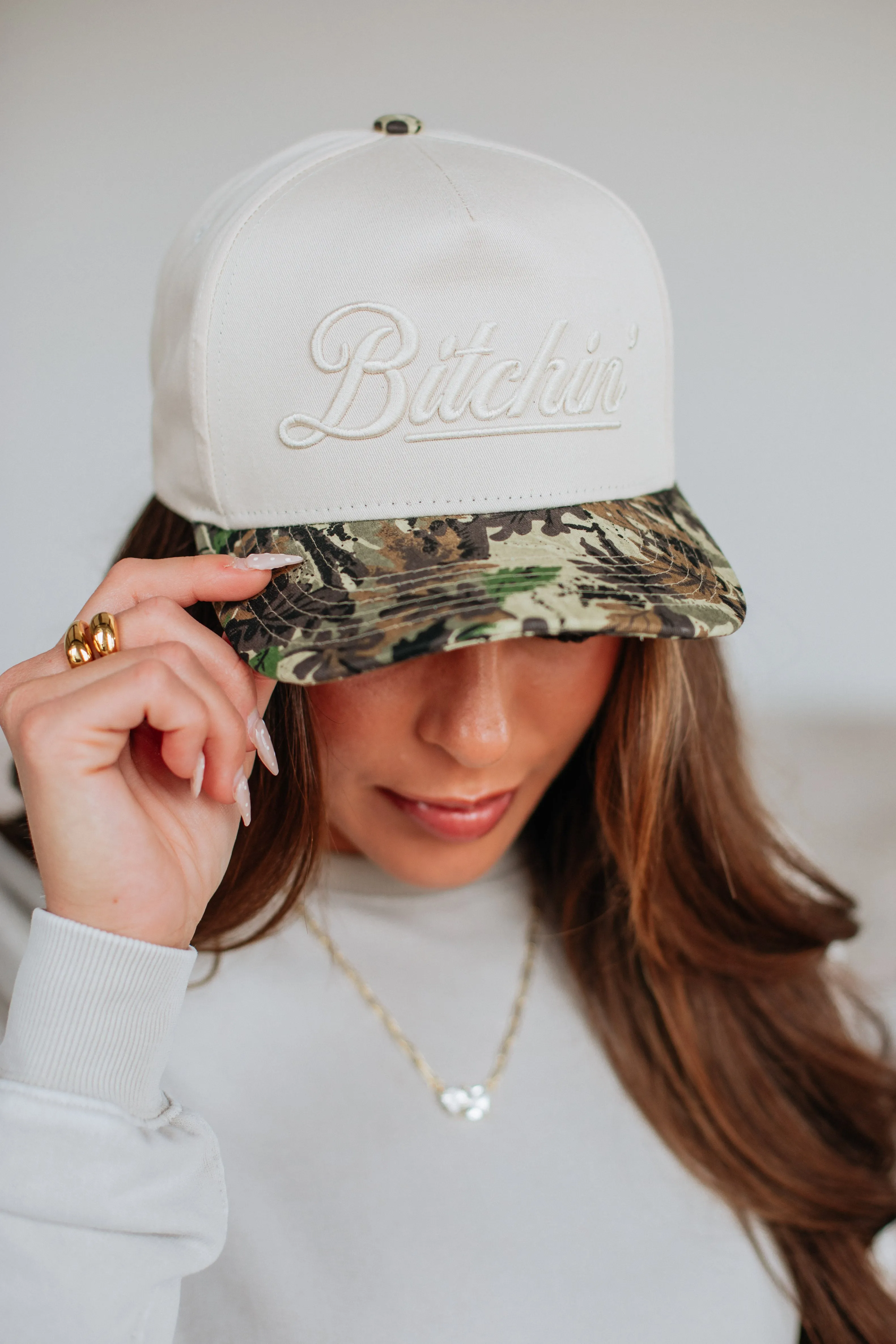 Bitchin' Trucker Hat - Camouflage Mix sold by Wild Oak Boutique