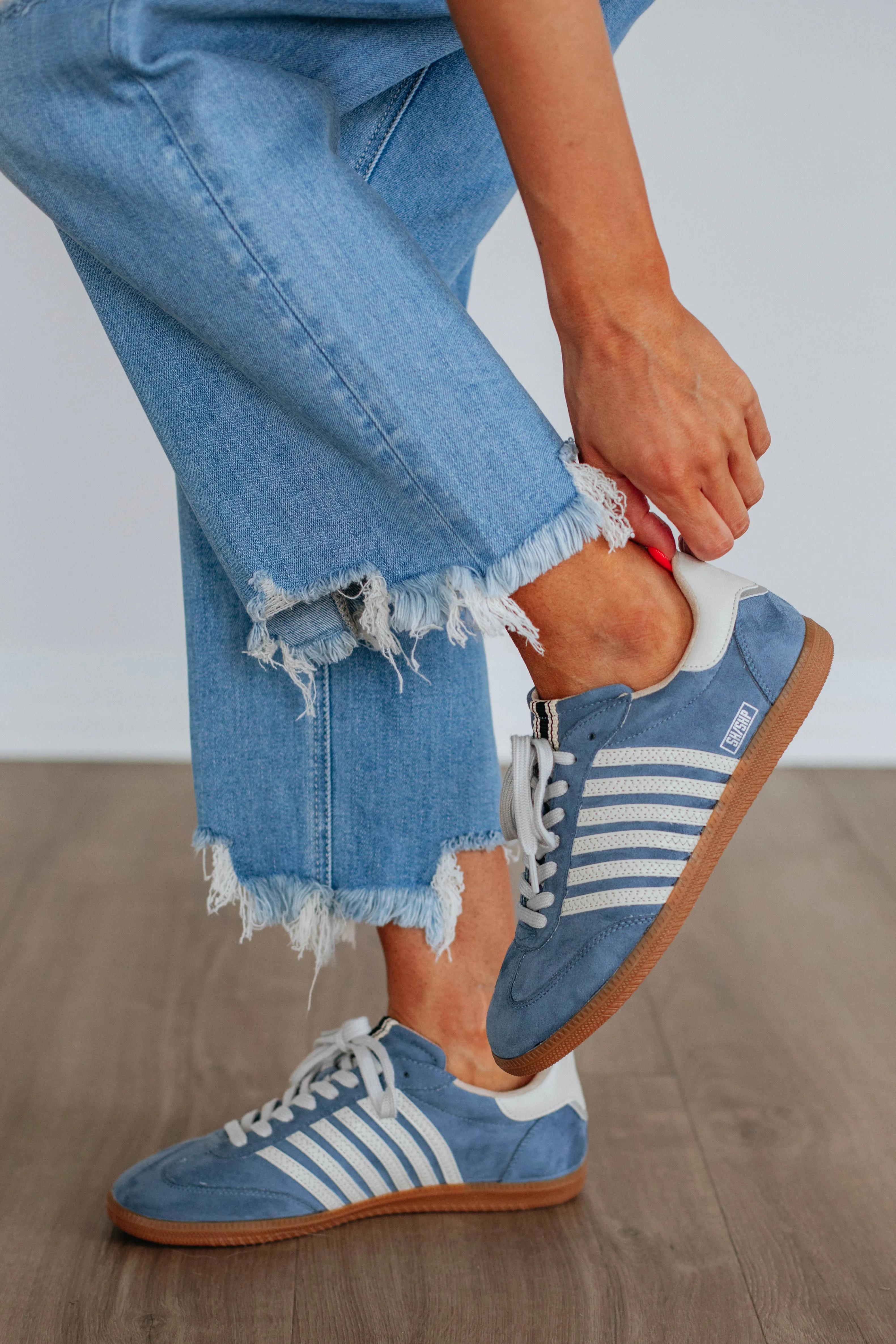 Always A Trendsetter Sneakers - Dusty Blue sold by Wild Oak Boutique