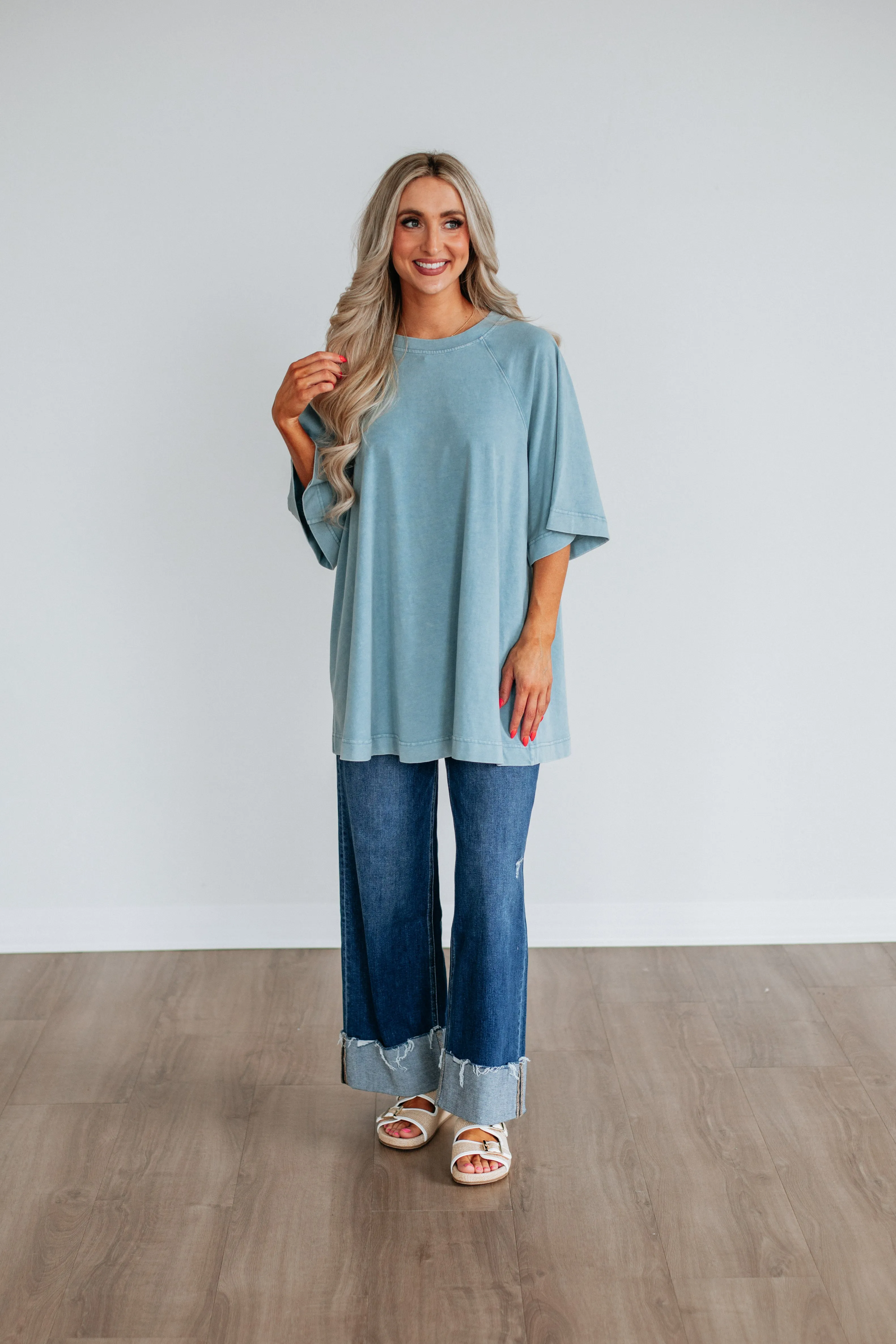 Skylen Oversized Tee - Dusty Coast sold by Wild Oak Boutique product image thumbnail 3