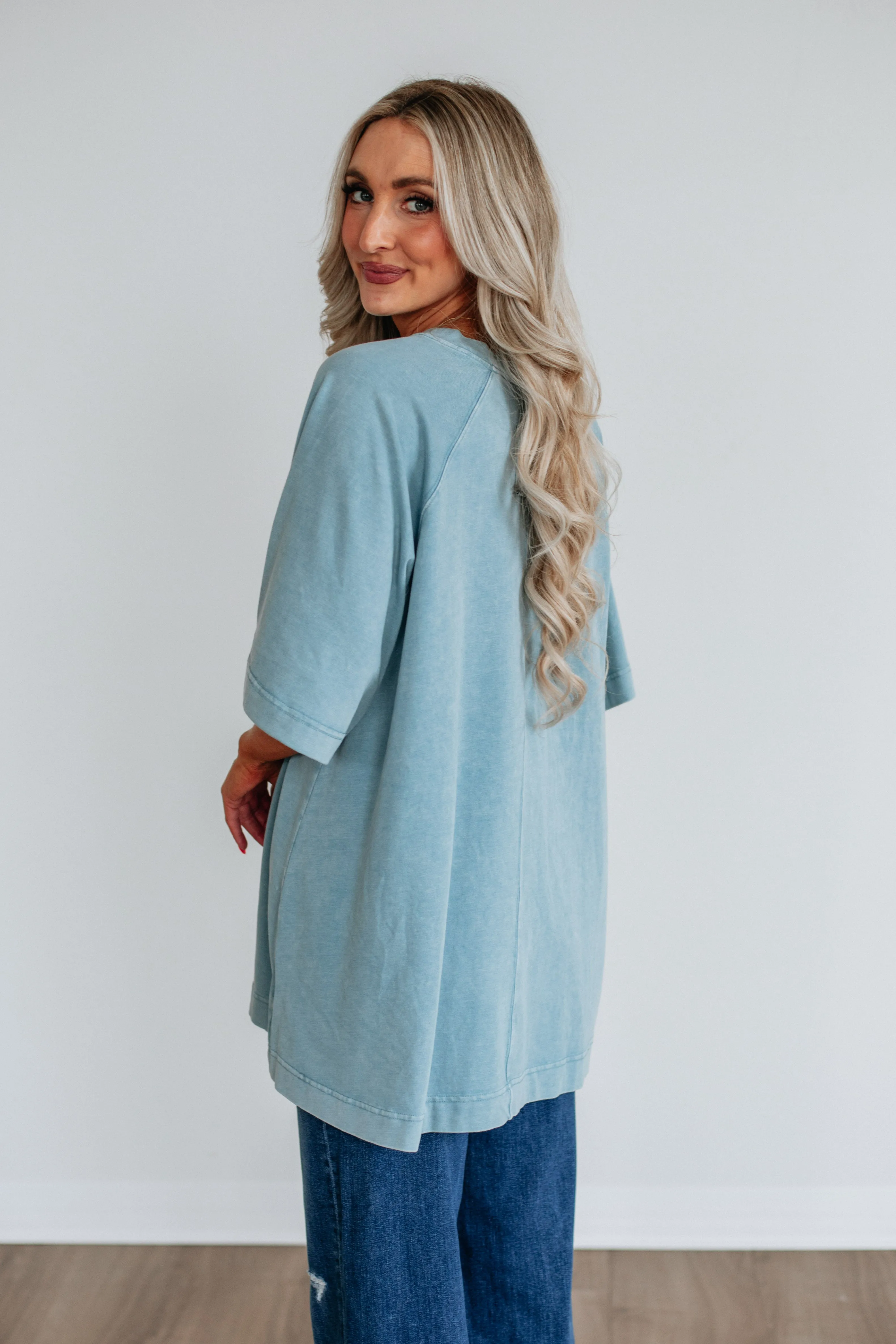 Skylen Oversized Tee - Dusty Coast sold by Wild Oak Boutique product image thumbnail 4