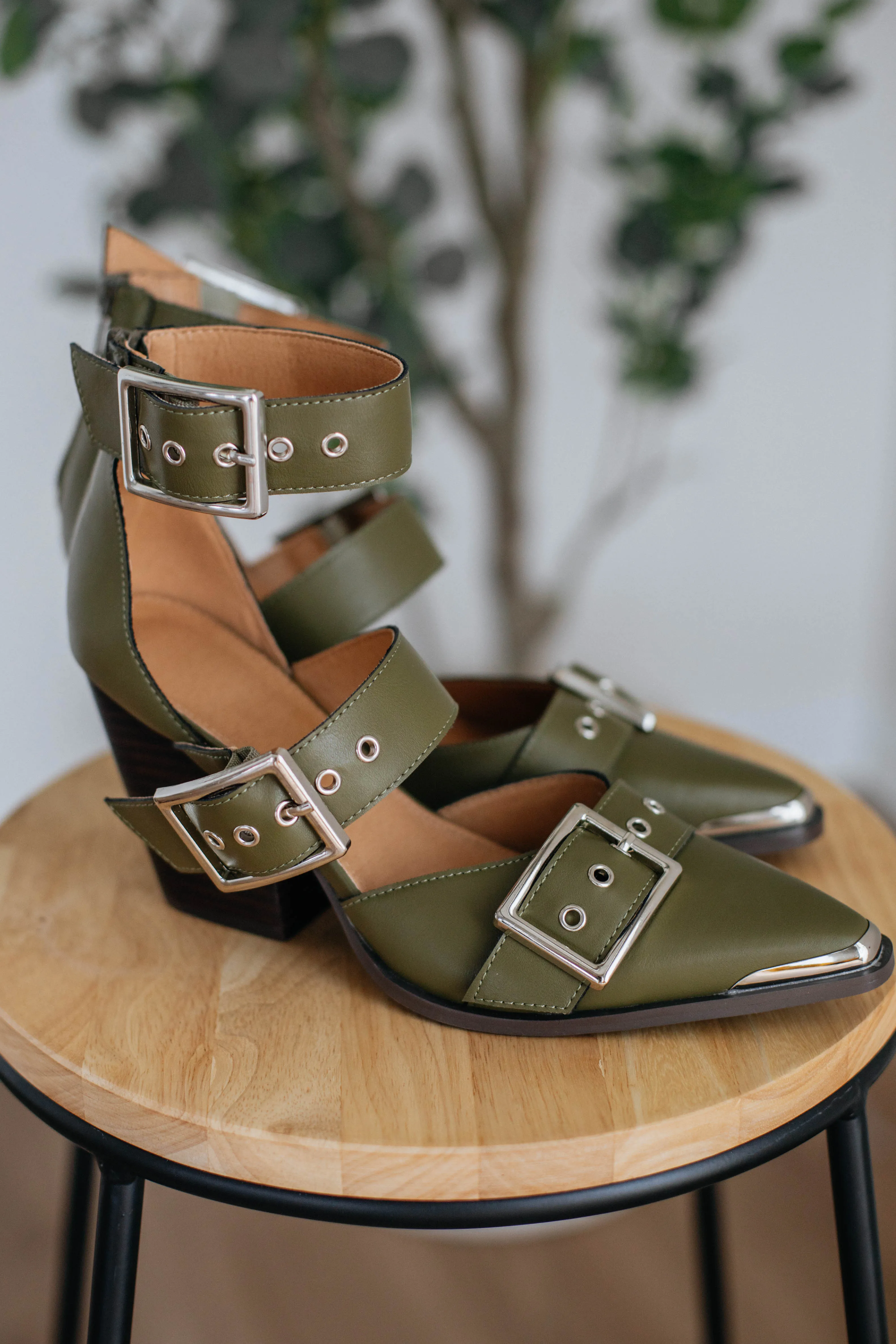 Proving My Point Heels - Olive sold by Wild Oak Boutique product image thumbnail 2
