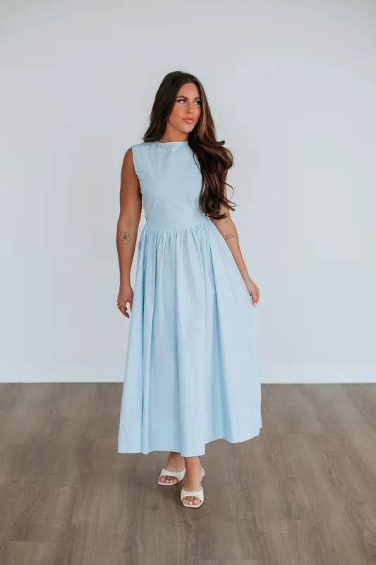 Alicyn Dress - Powder Blue made by Wild Oak Boutique