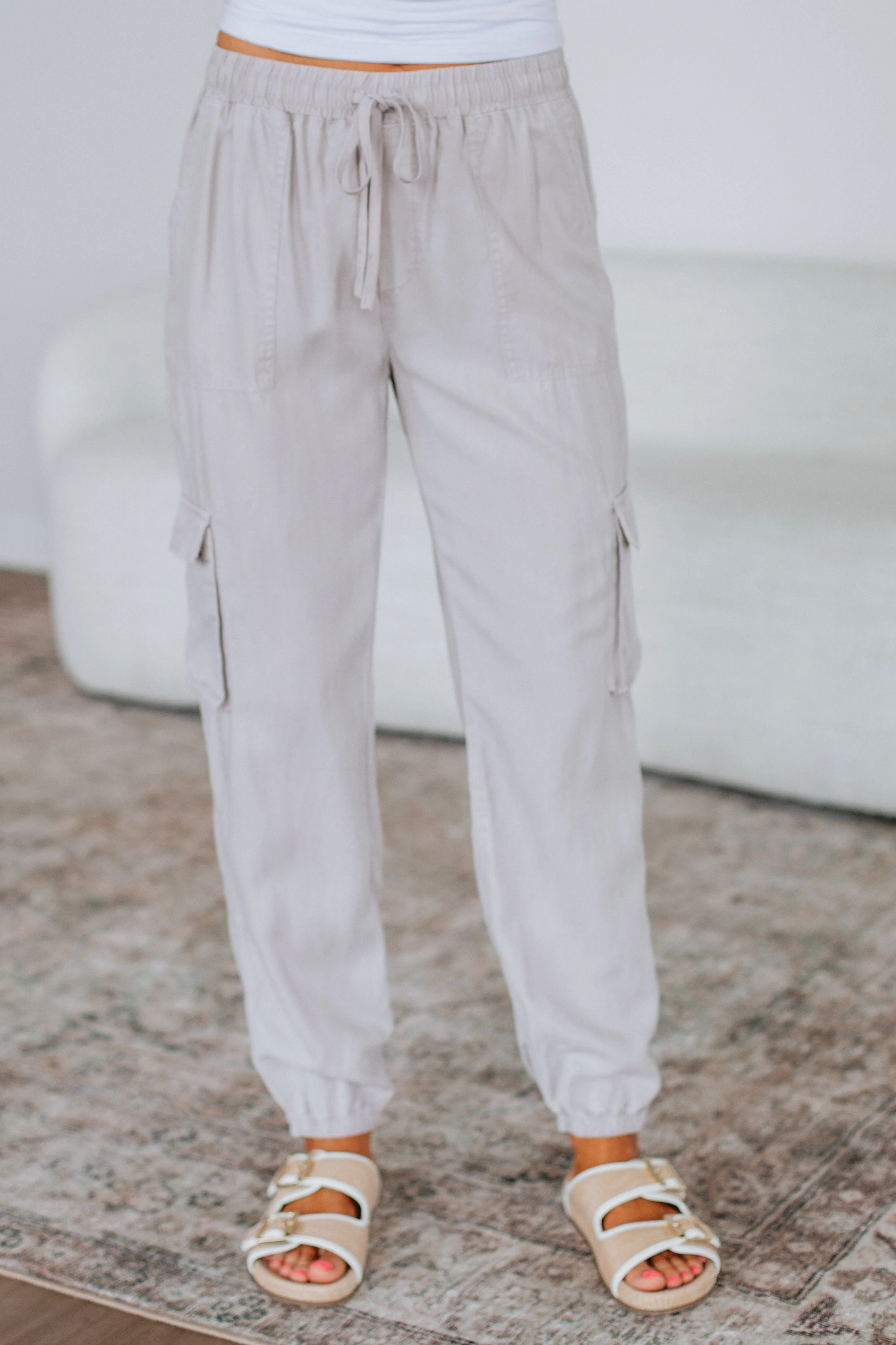 Bodie Cargo Joggers - Stone sold by Wild Oak Boutique product image thumbnail 2