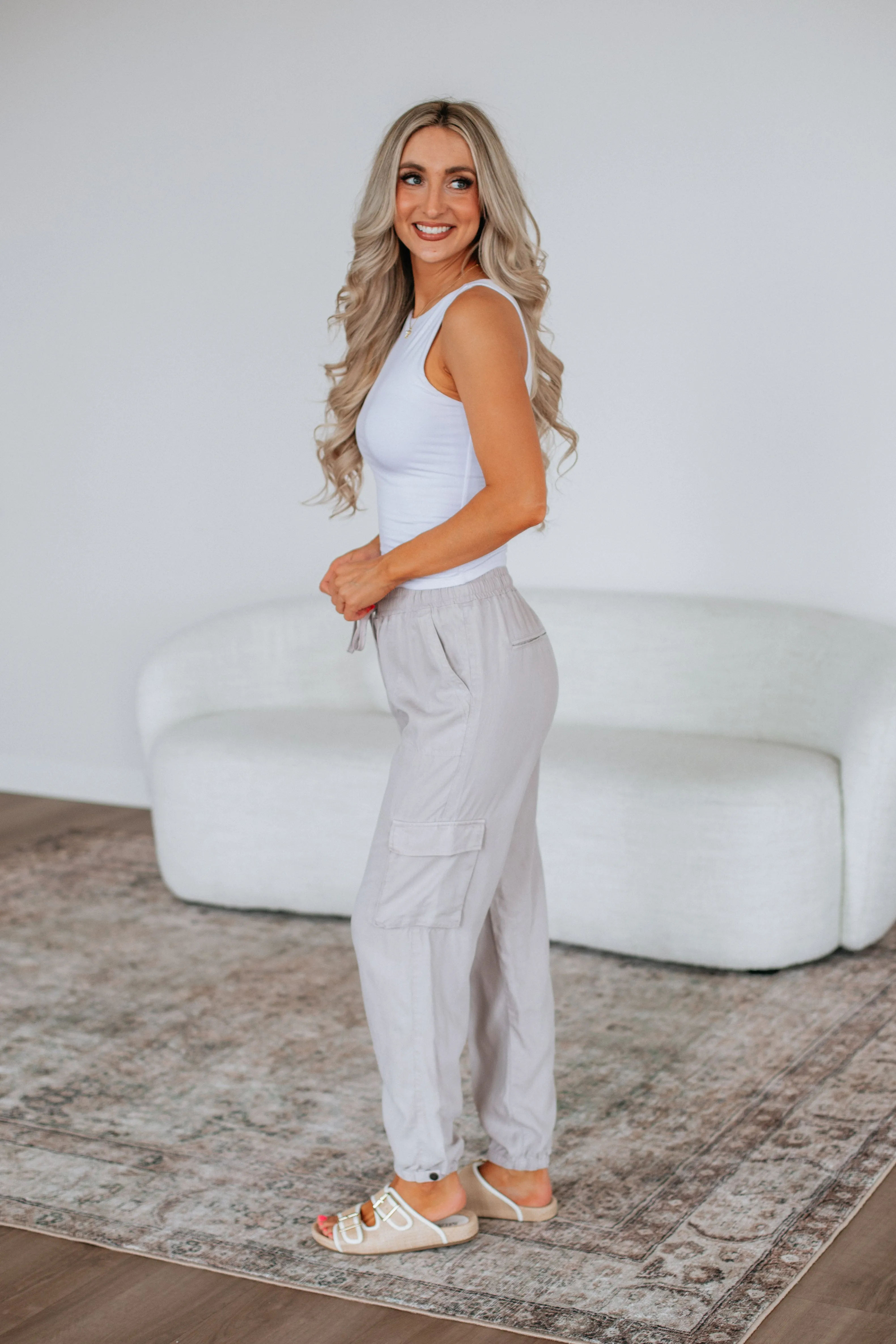 Bodie Cargo Joggers - Stone sold by Wild Oak Boutique product image thumbnail 3