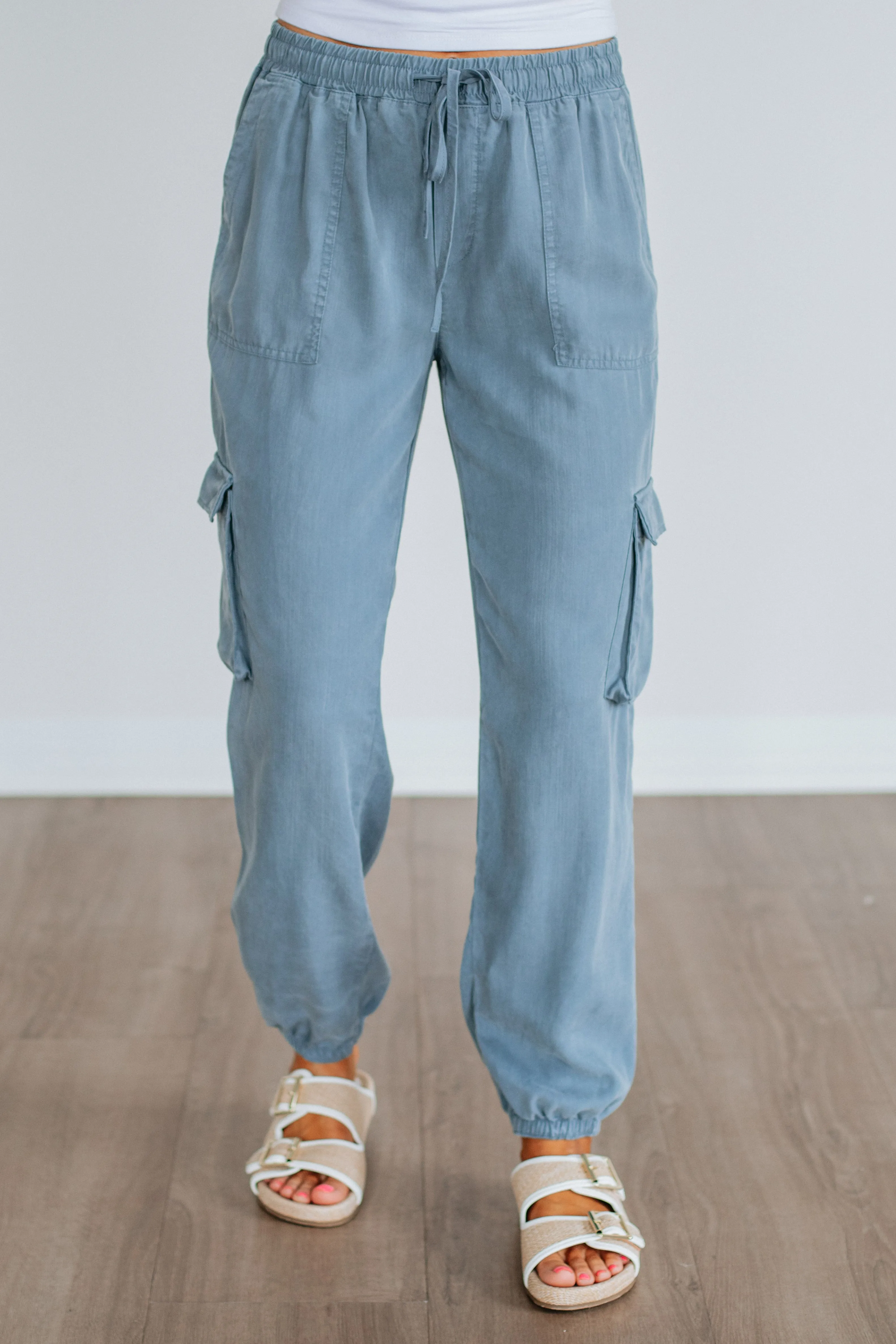 Bodie Cargo Joggers - Slate Blue sold by Wild Oak Boutique product image thumbnail 5