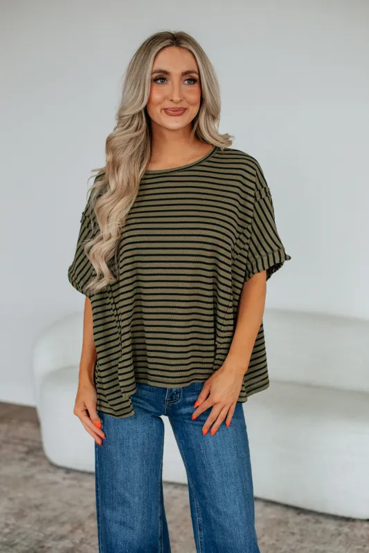 Zelie Striped Top sold by Wild Oak Boutique