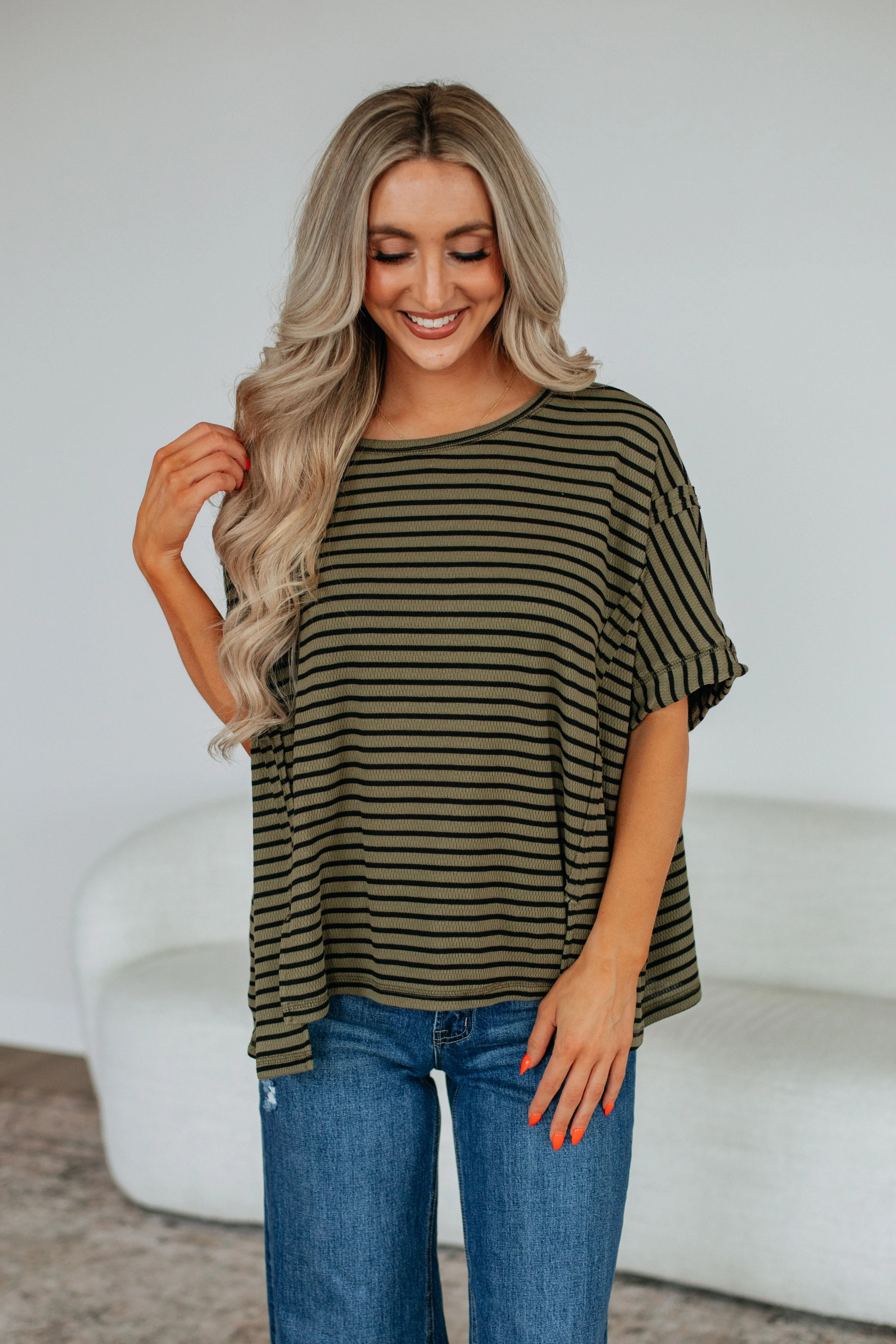 Zelie Striped Top sold by Wild Oak Boutique product image thumbnail 4