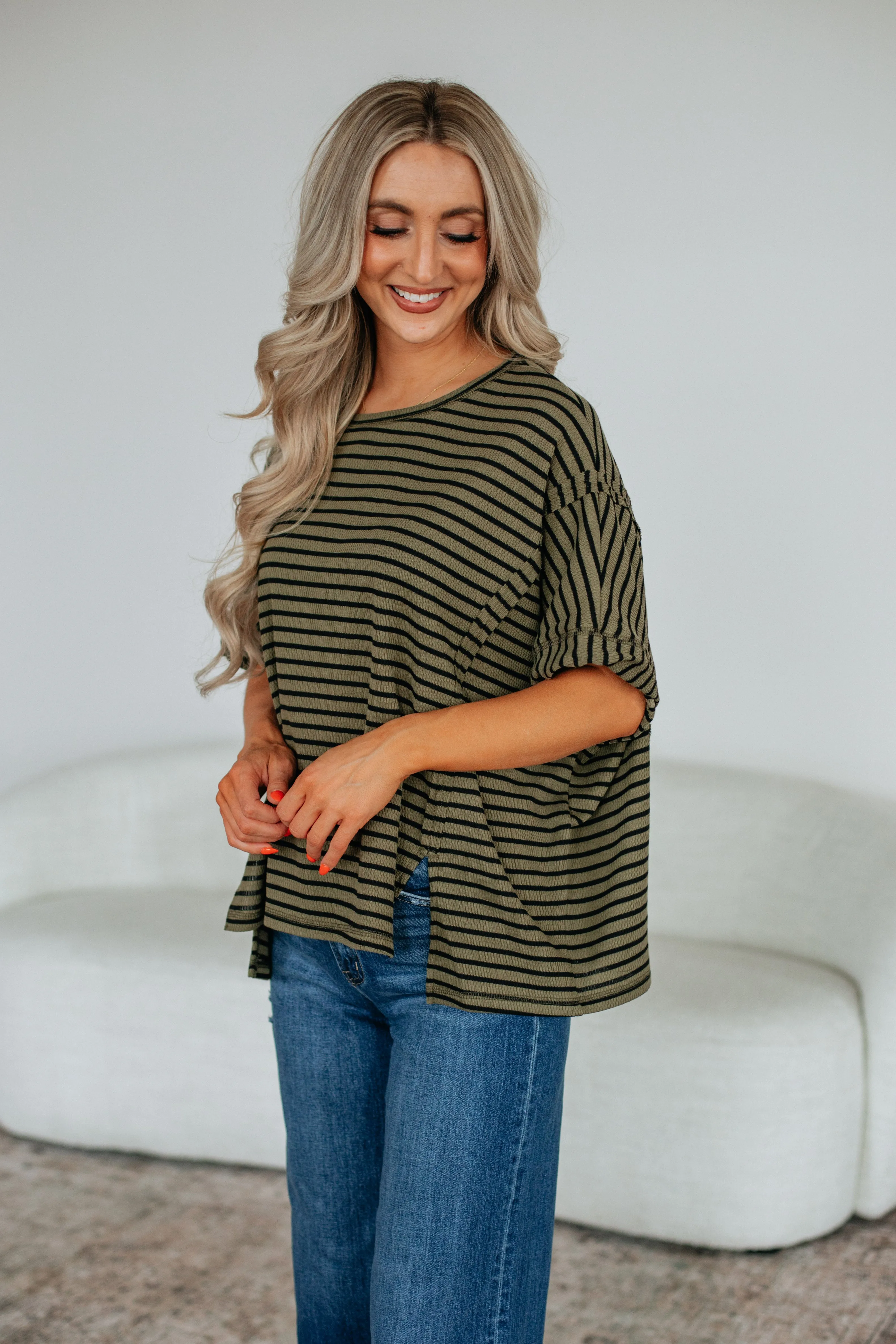 Zelie Striped Top sold by Wild Oak Boutique product image thumbnail 2