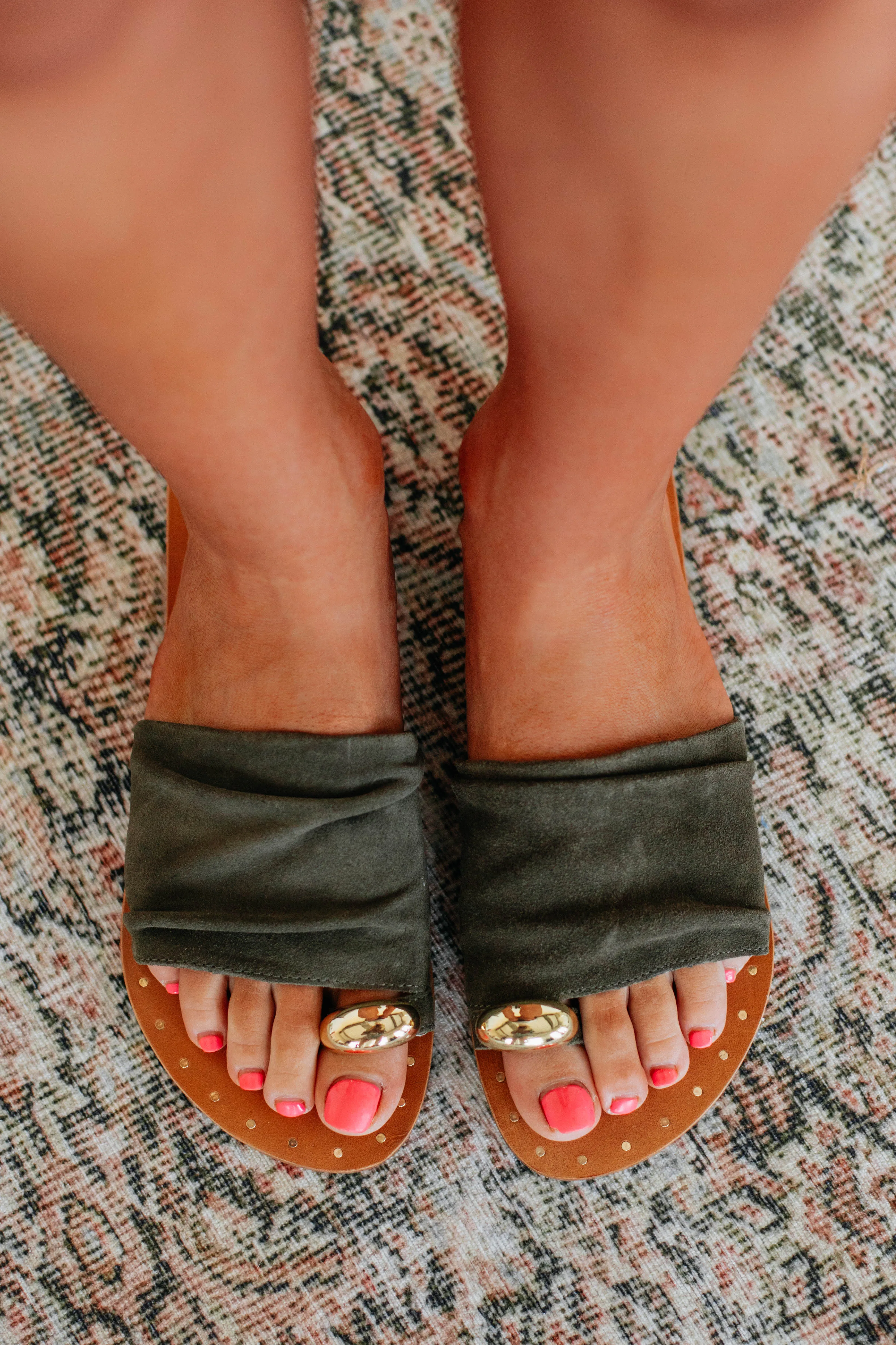 Keep It Current Sandals - Moss sold by Wild Oak Boutique product image thumbnail 4