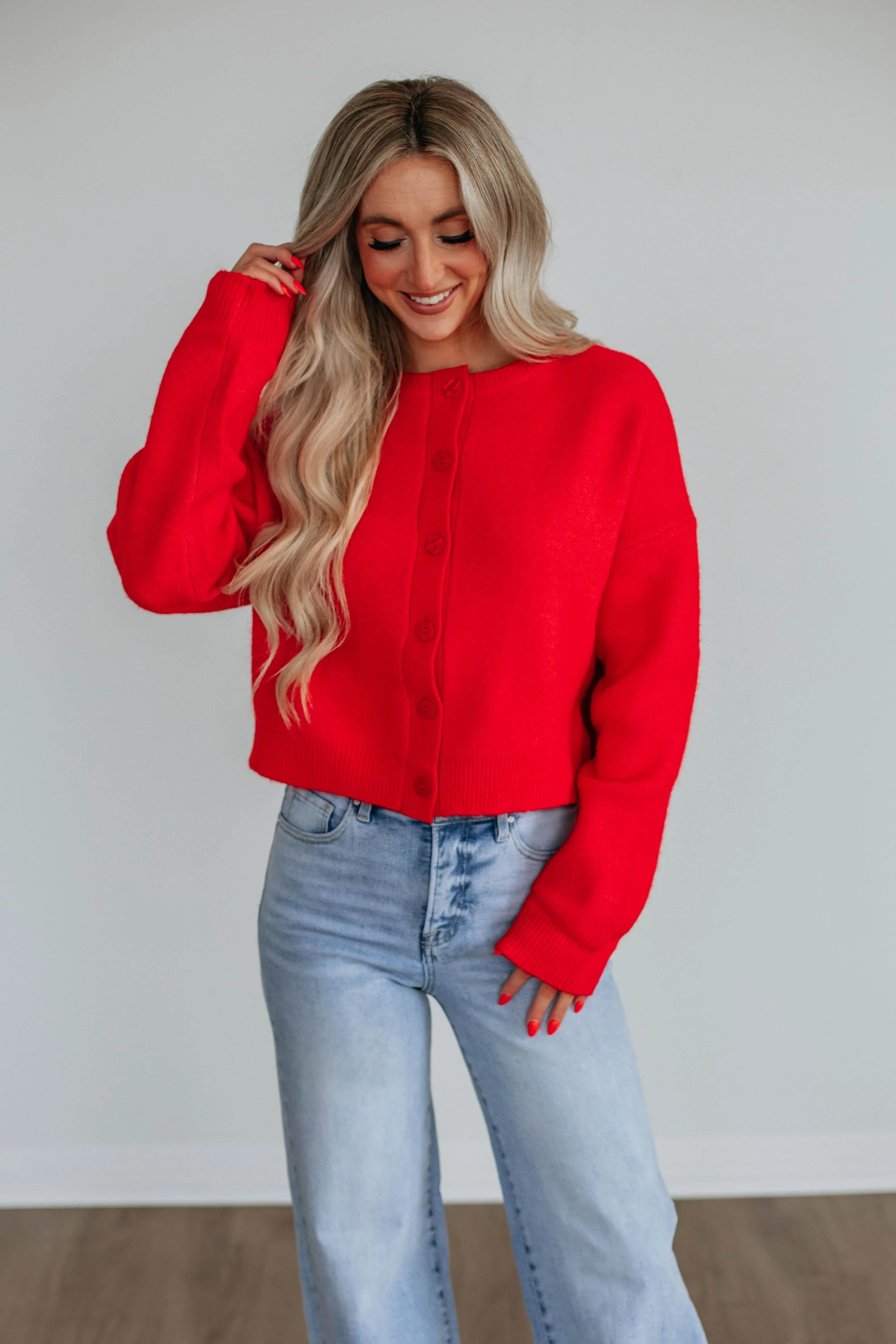 Kassi Cardigan - Cherry sold by Wild Oak Boutique product image thumbnail 3