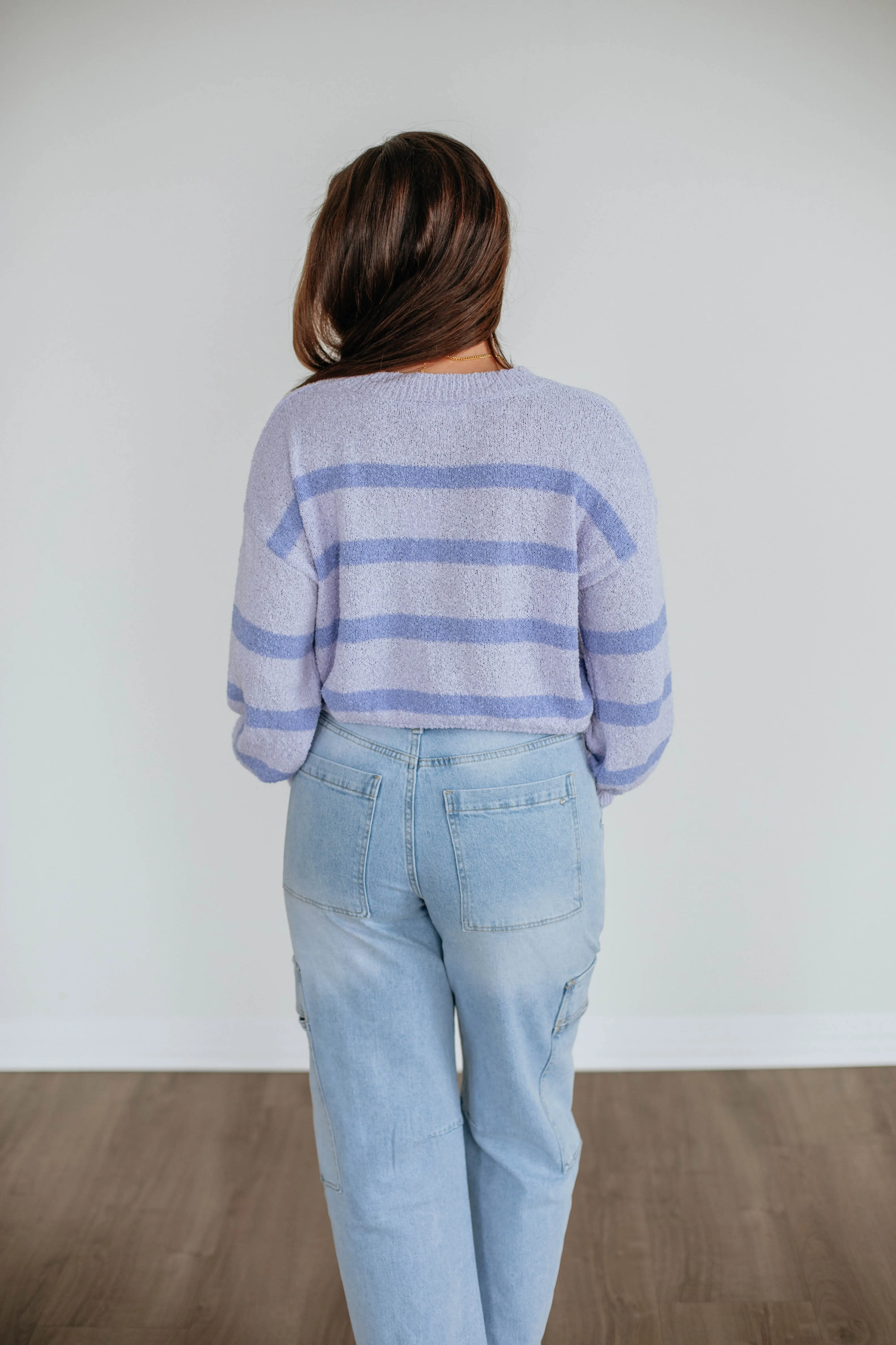Aubriana Striped Sweater - Lavender Mix sold by Wild Oak Boutique product image thumbnail 5