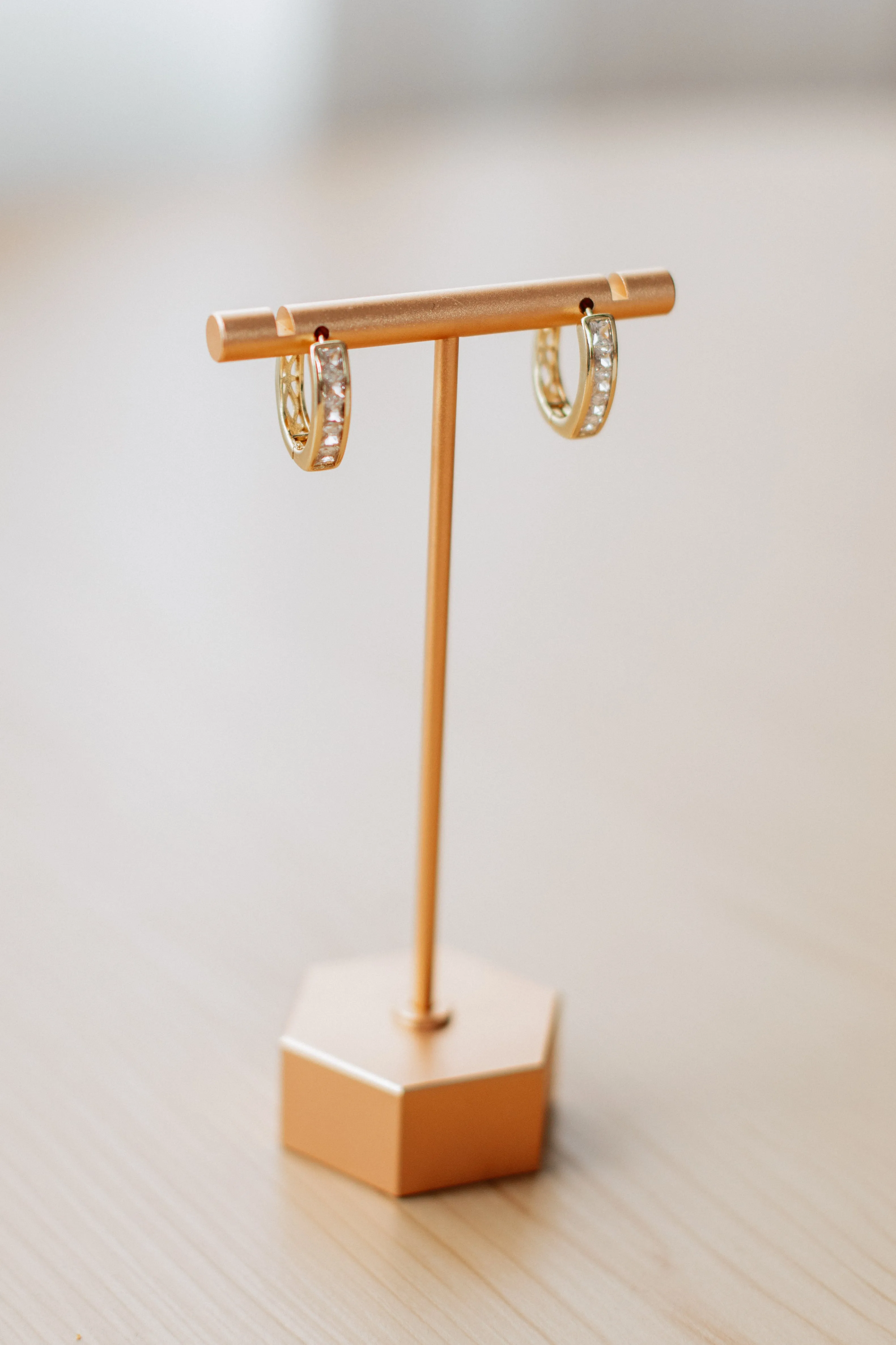 Laurelyn Huggie Hoop Earrings sold by Wild Oak Boutique product image thumbnail 2