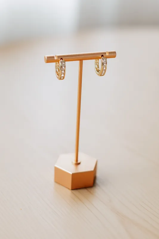 Laurelyn Huggie Hoop Earrings made by Wild Oak Boutique